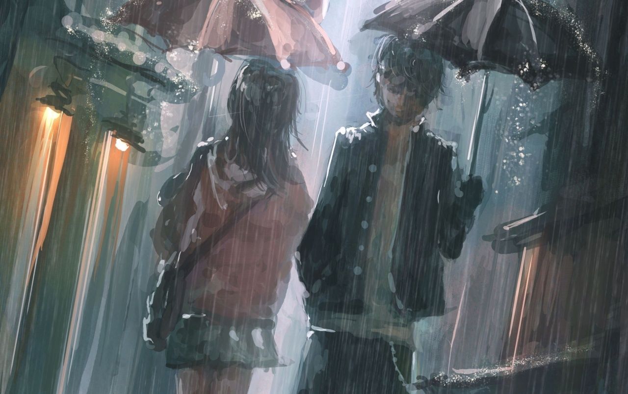 1920X1080 Rain Anime Wallpapers