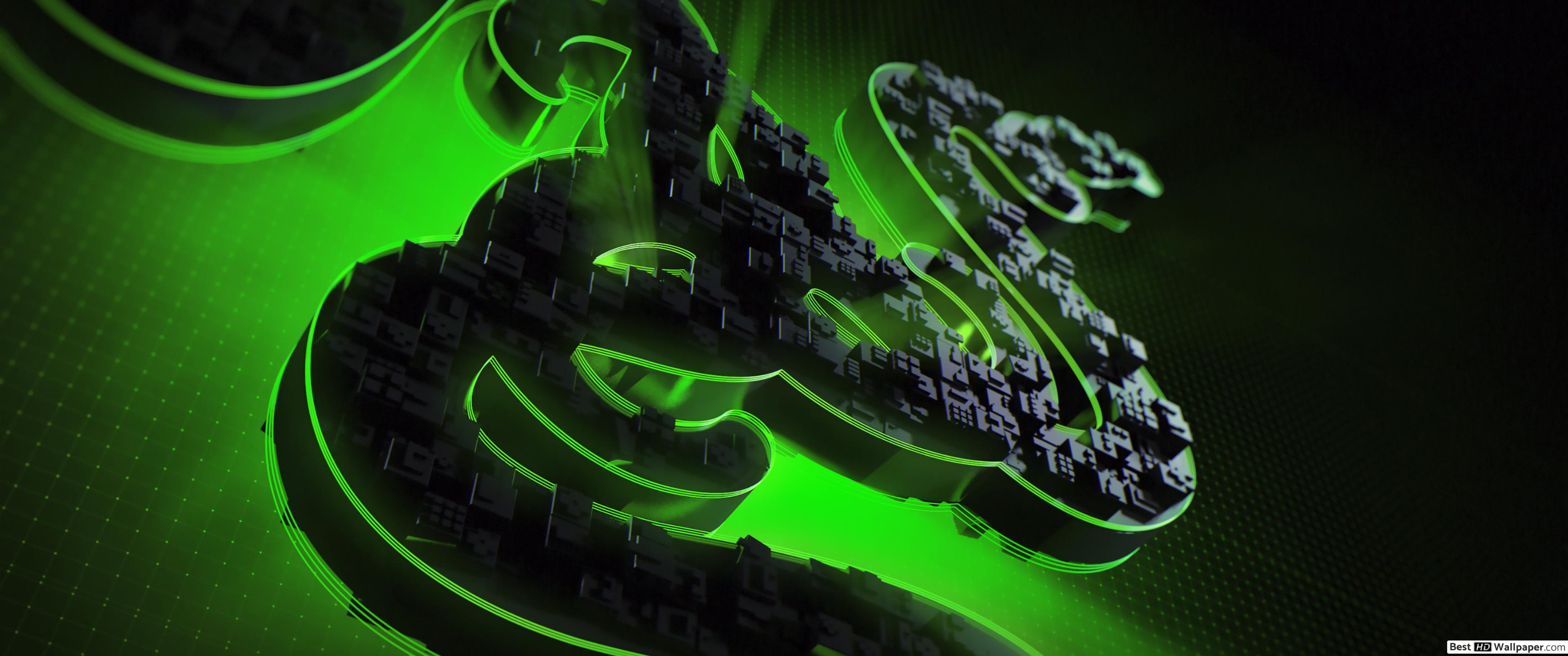 3440X1440 Razer Green Wallpapers