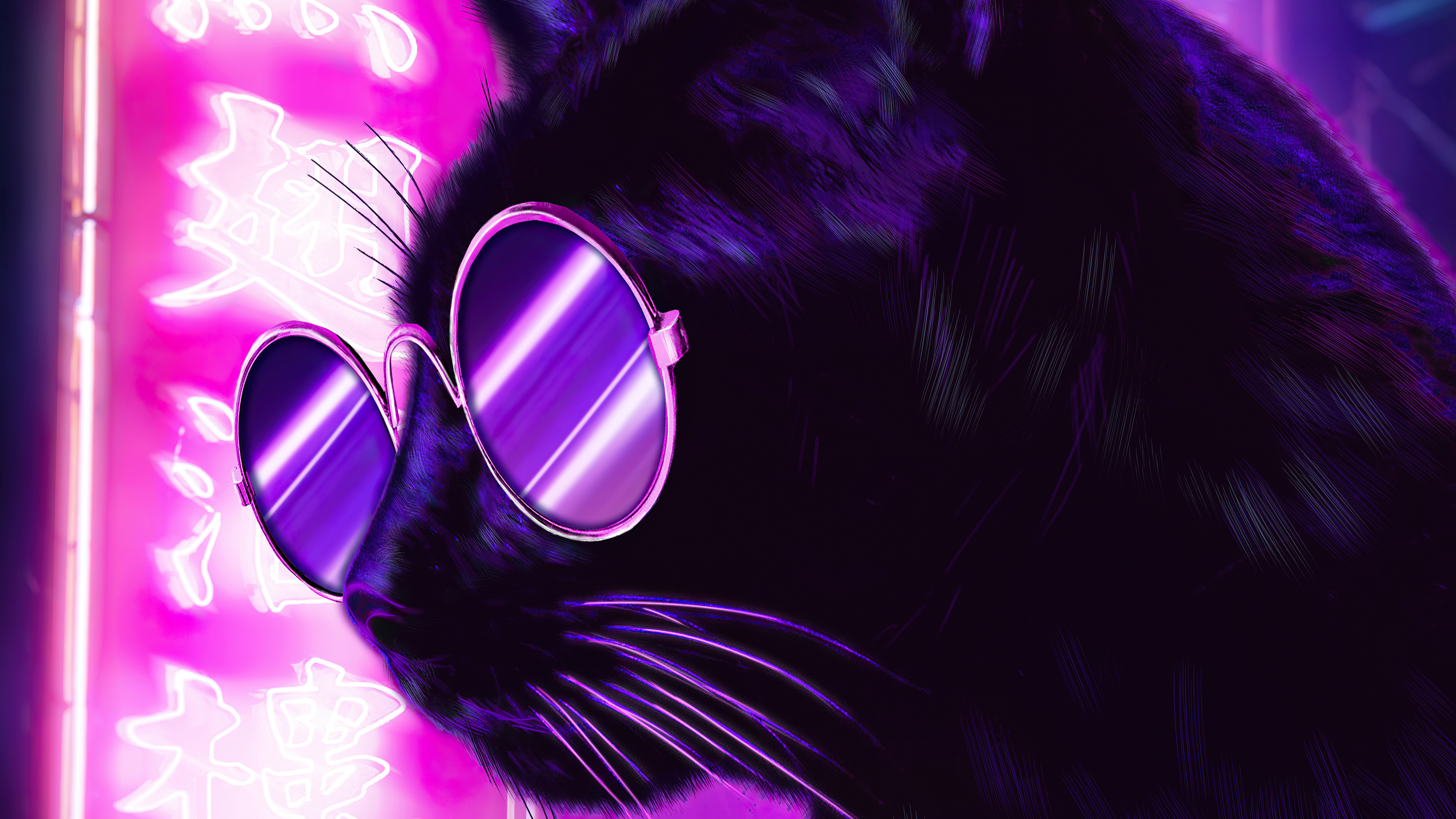 4K Neon Purple Wallpapers