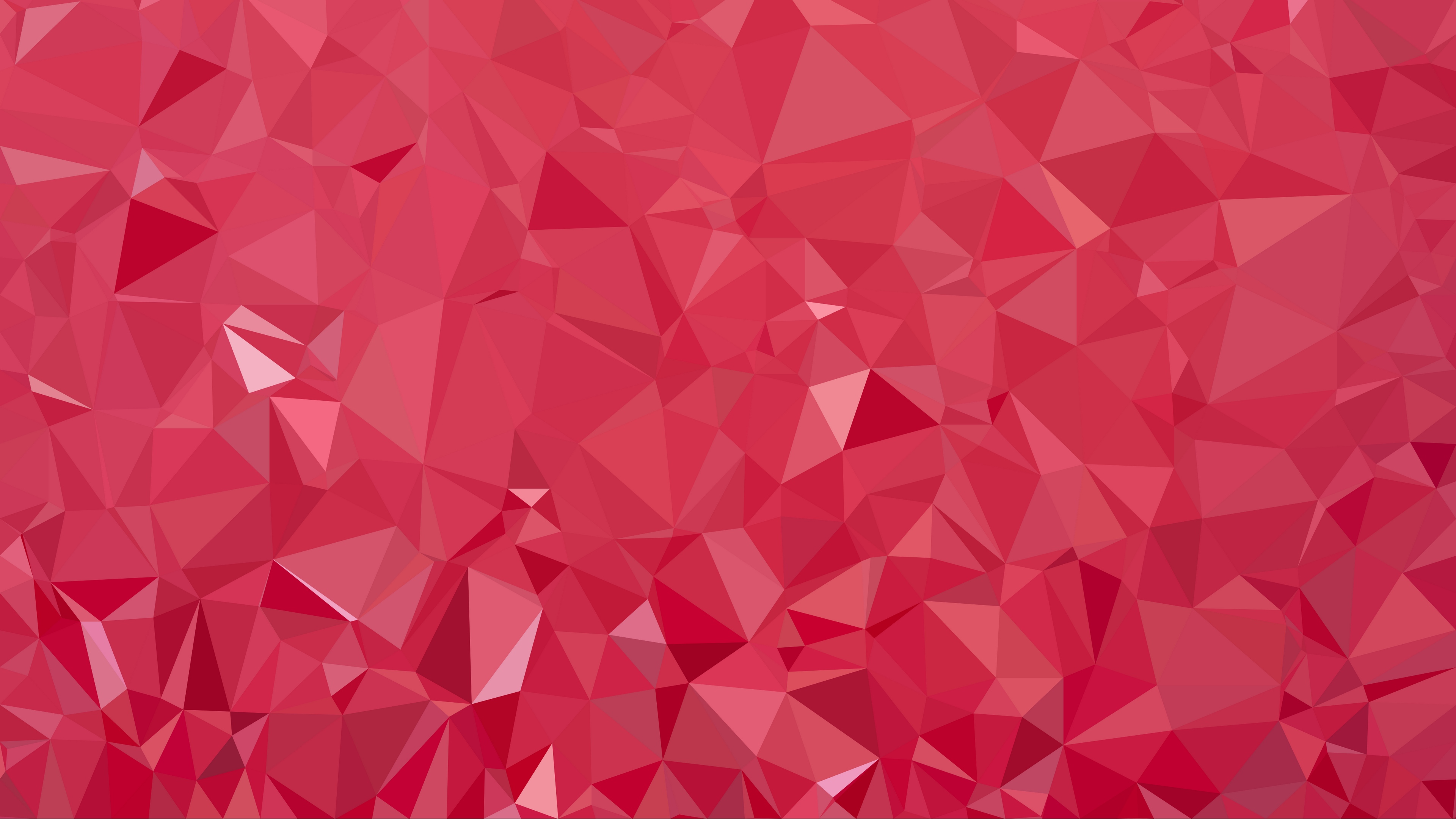 4K Red Polygon Wallpapers