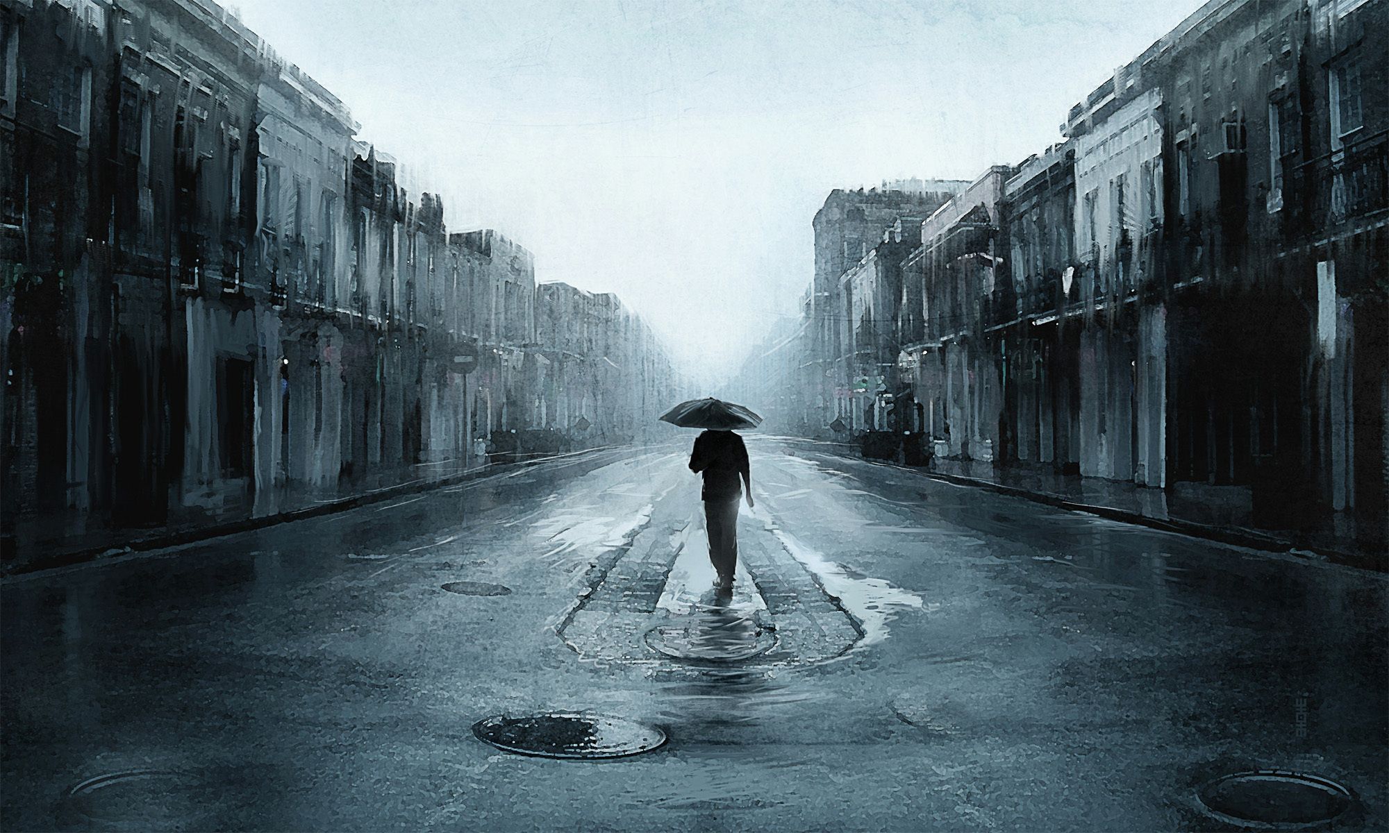 Alone Rain Wallpapers