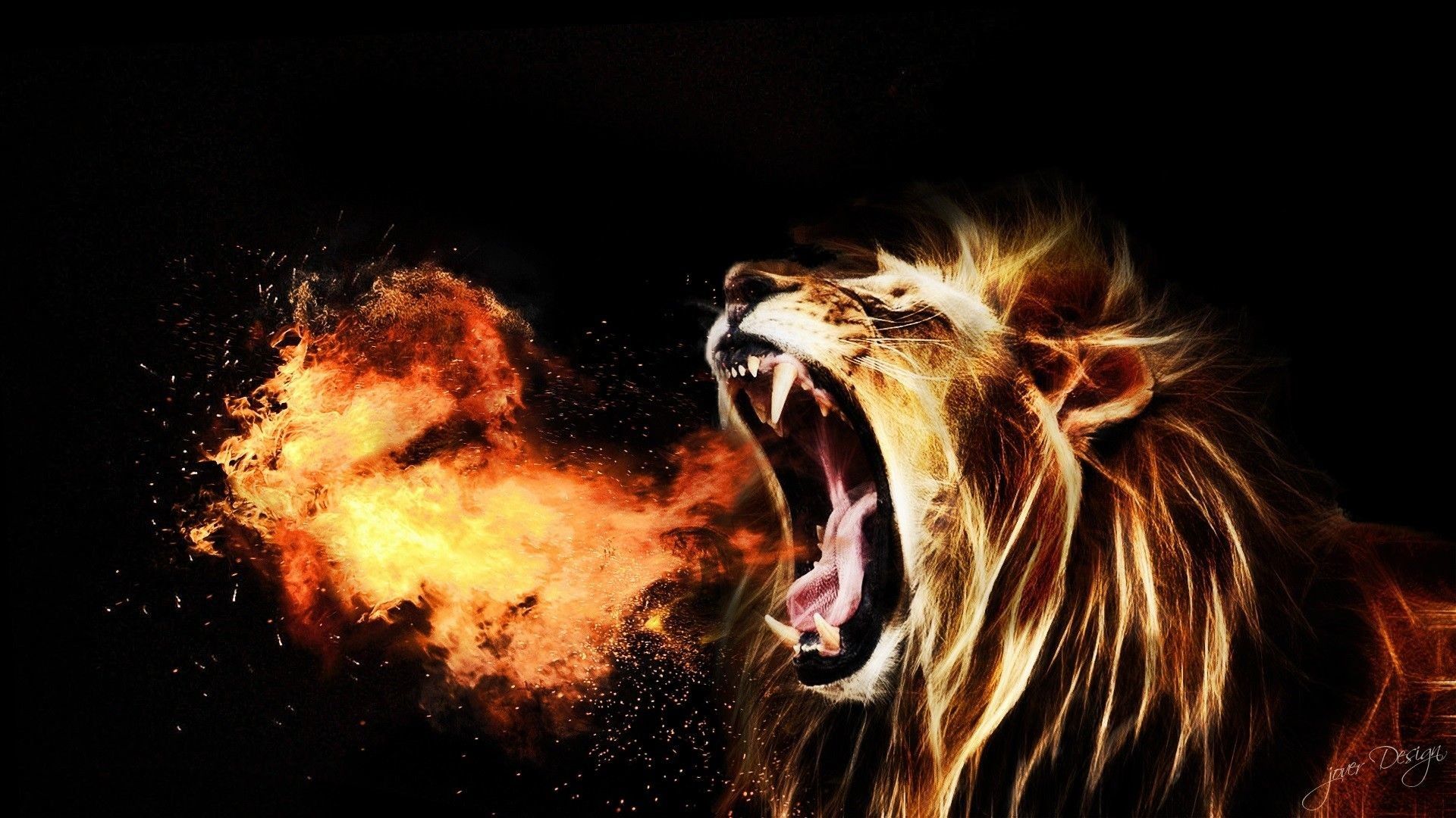 Angry Lion Art Wallpapers