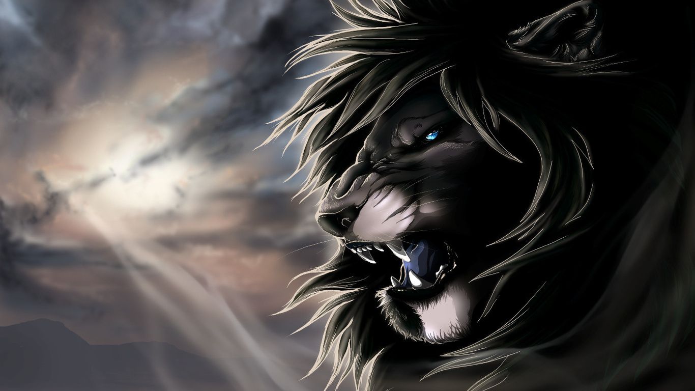 Angry Lion Art Wallpapers