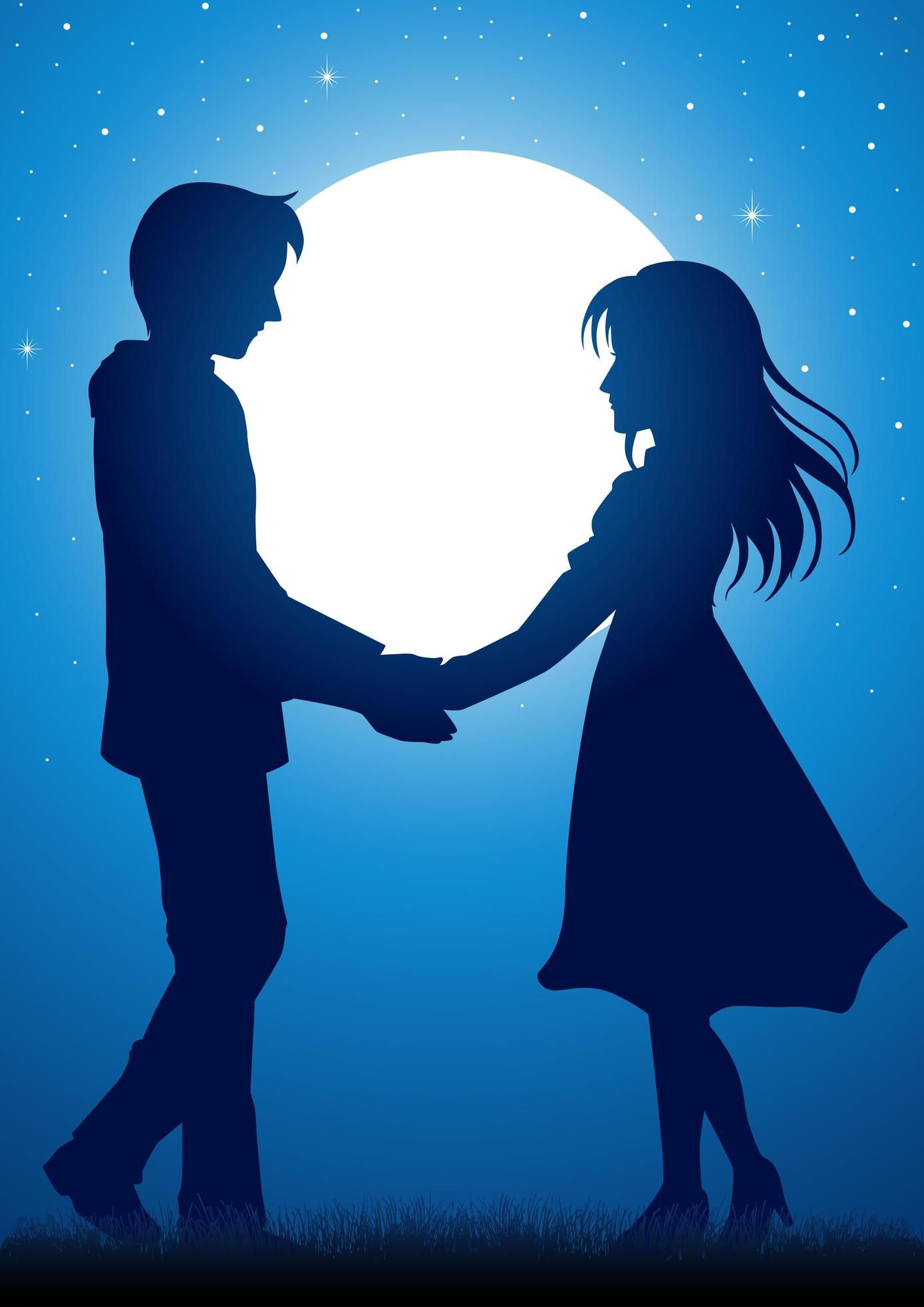 Animated Couple Holding Hands Wallpapers