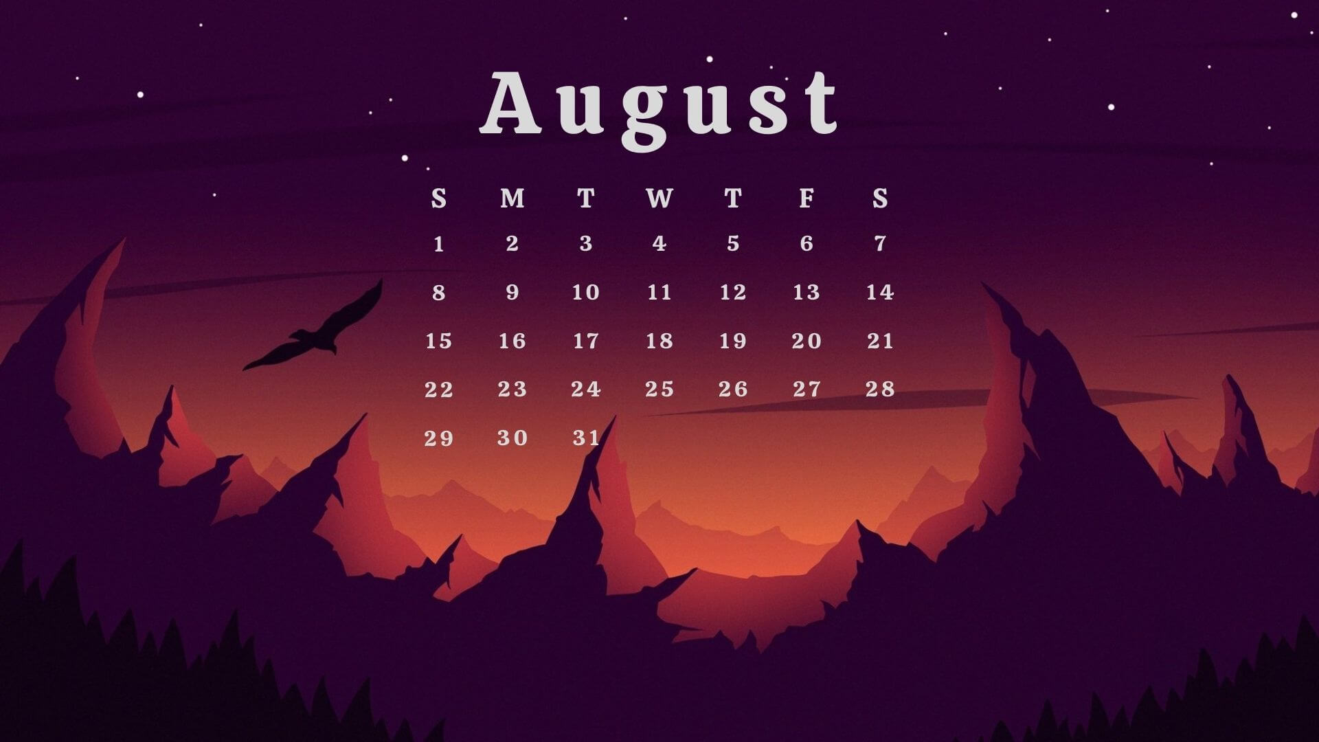 August 2021 Calendar Wallpapers