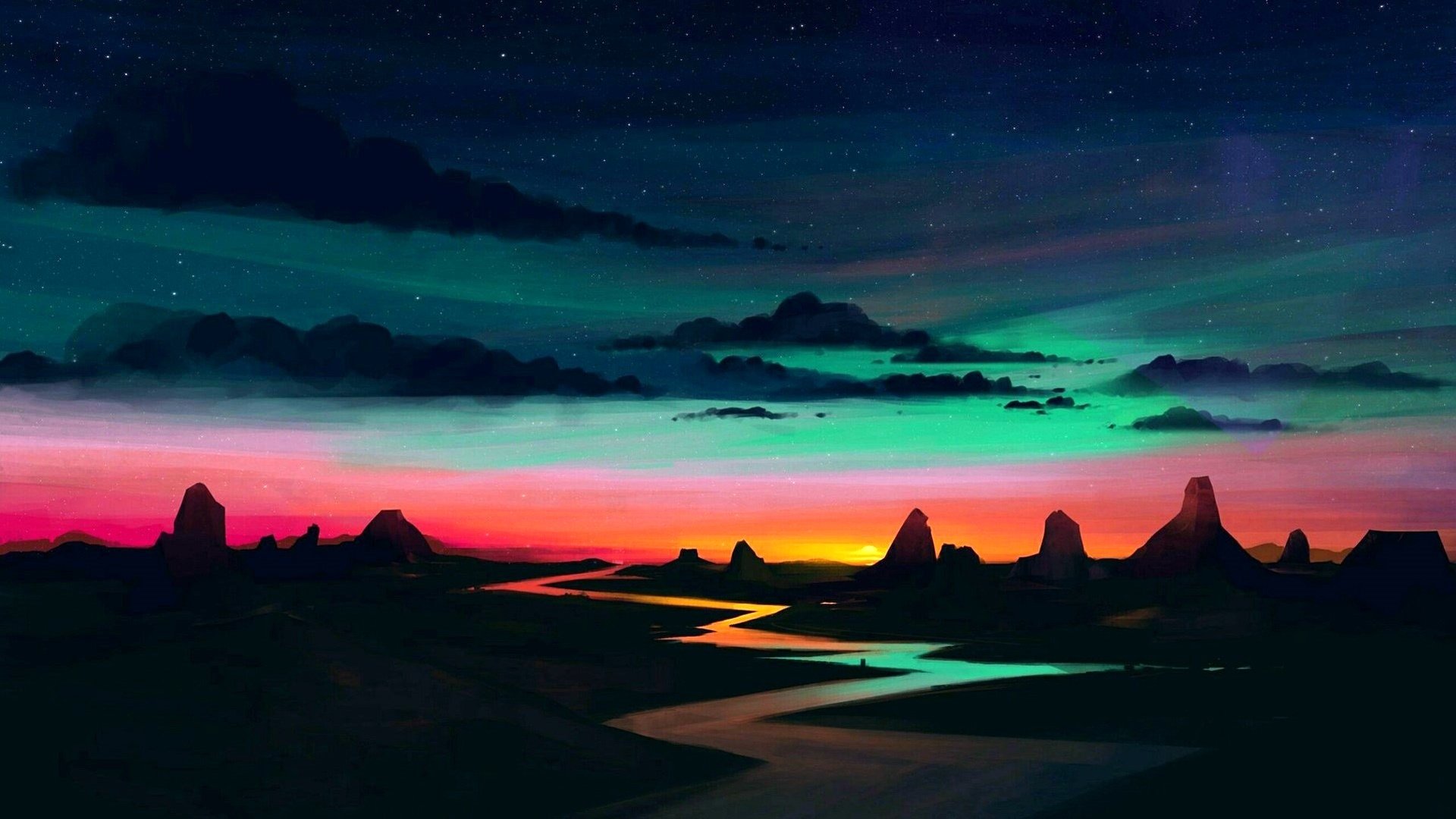 Aurora Sunset Wallpapers