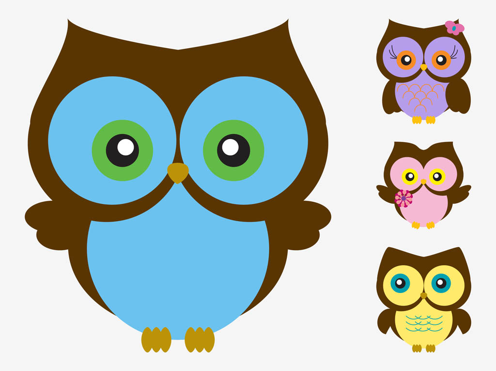 Baby Owls Cartoons Wallpapers