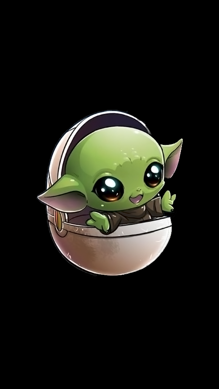 Baby Yoda Cartoon Wallpapers