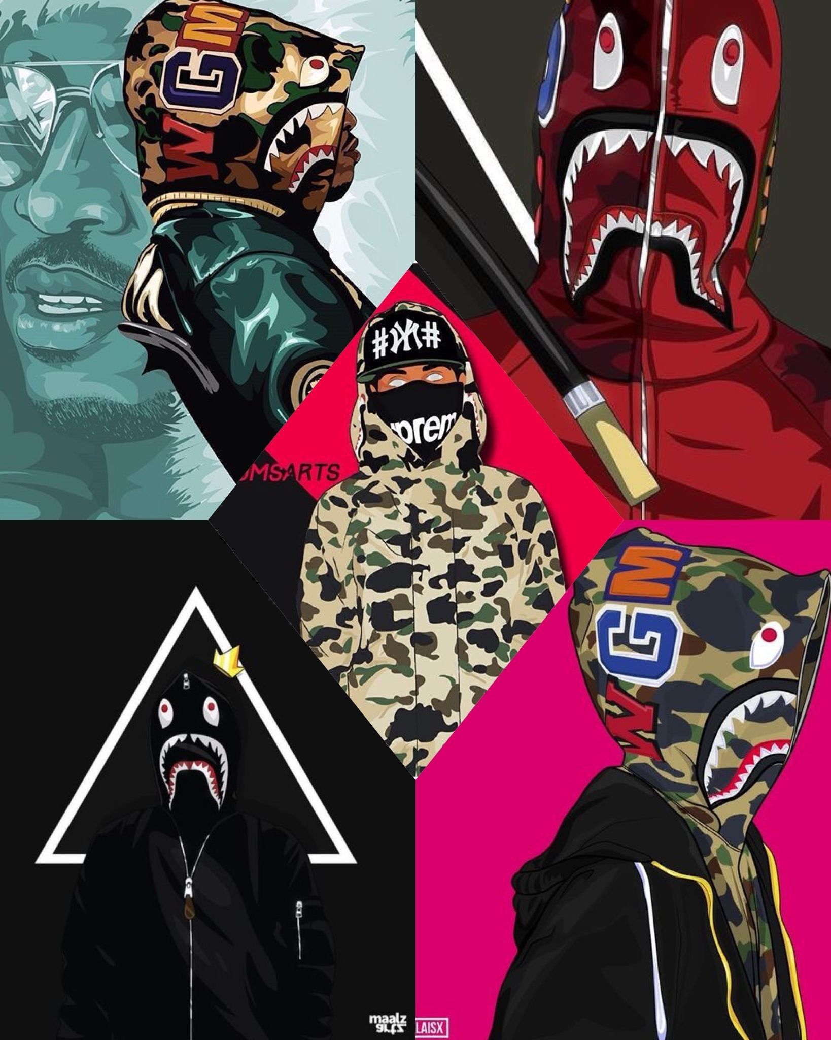 Bape Hoodie Cartoon Wallpapers