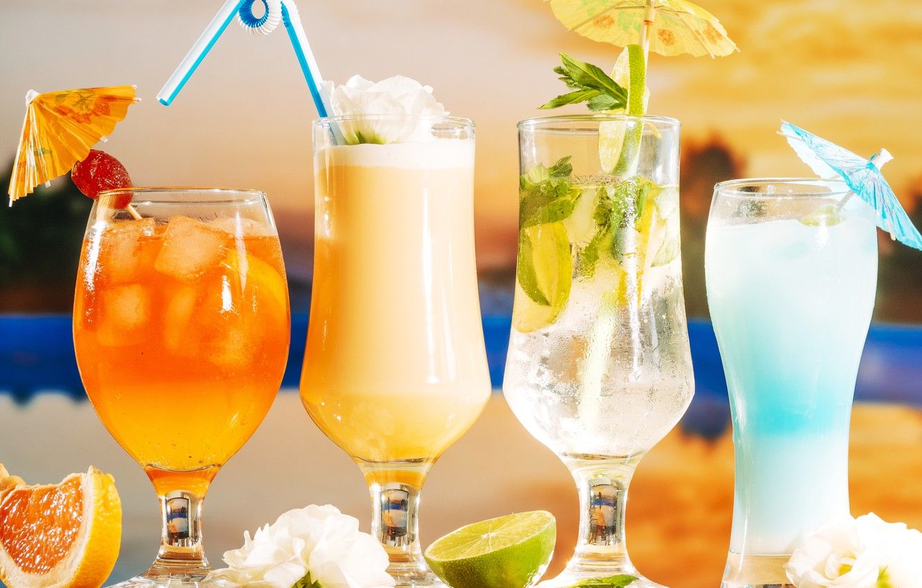 Beach Summer Beach Tropical Drinks Wallpapers