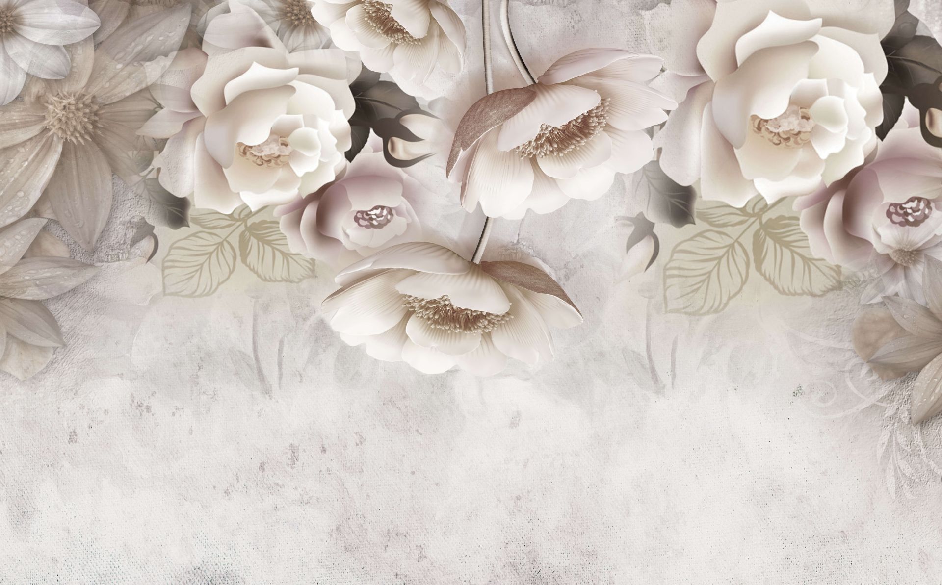 Beige Flowers Wallpapers