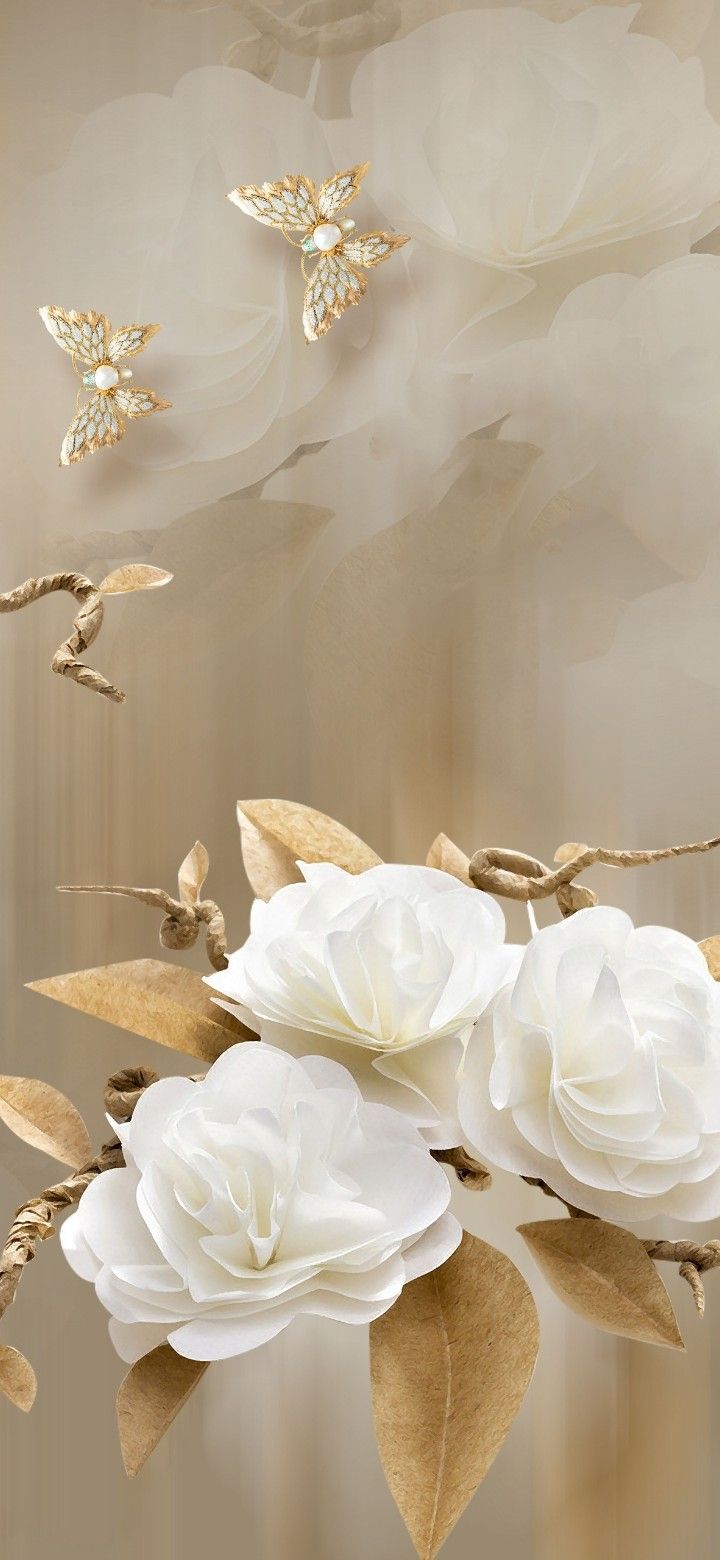 Beige Flowers Wallpapers