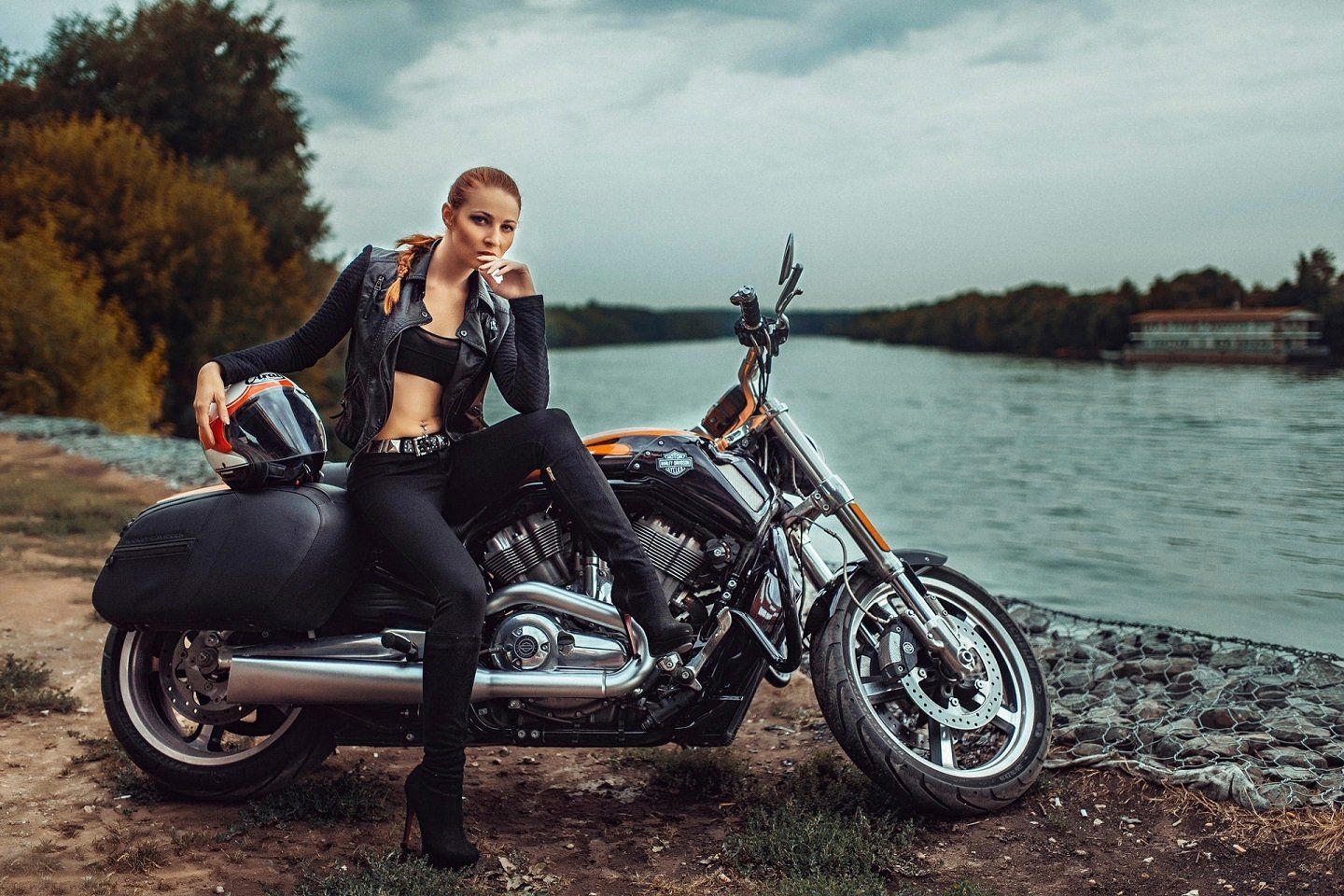 Bike With Girl Wallpapers