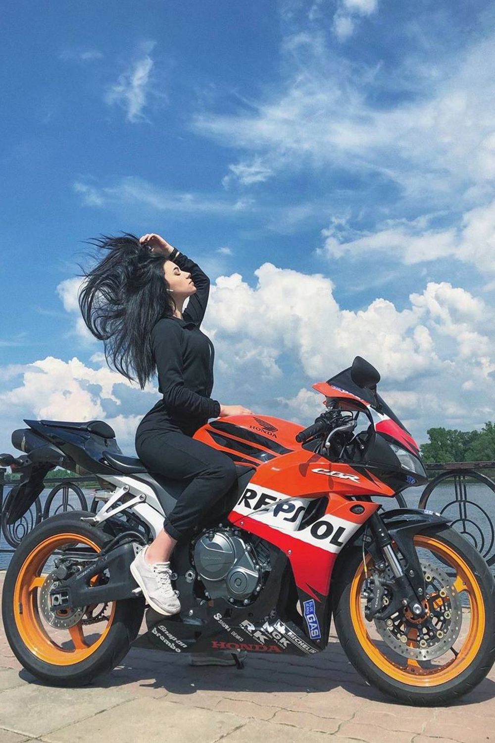 Bike With Girl Wallpapers