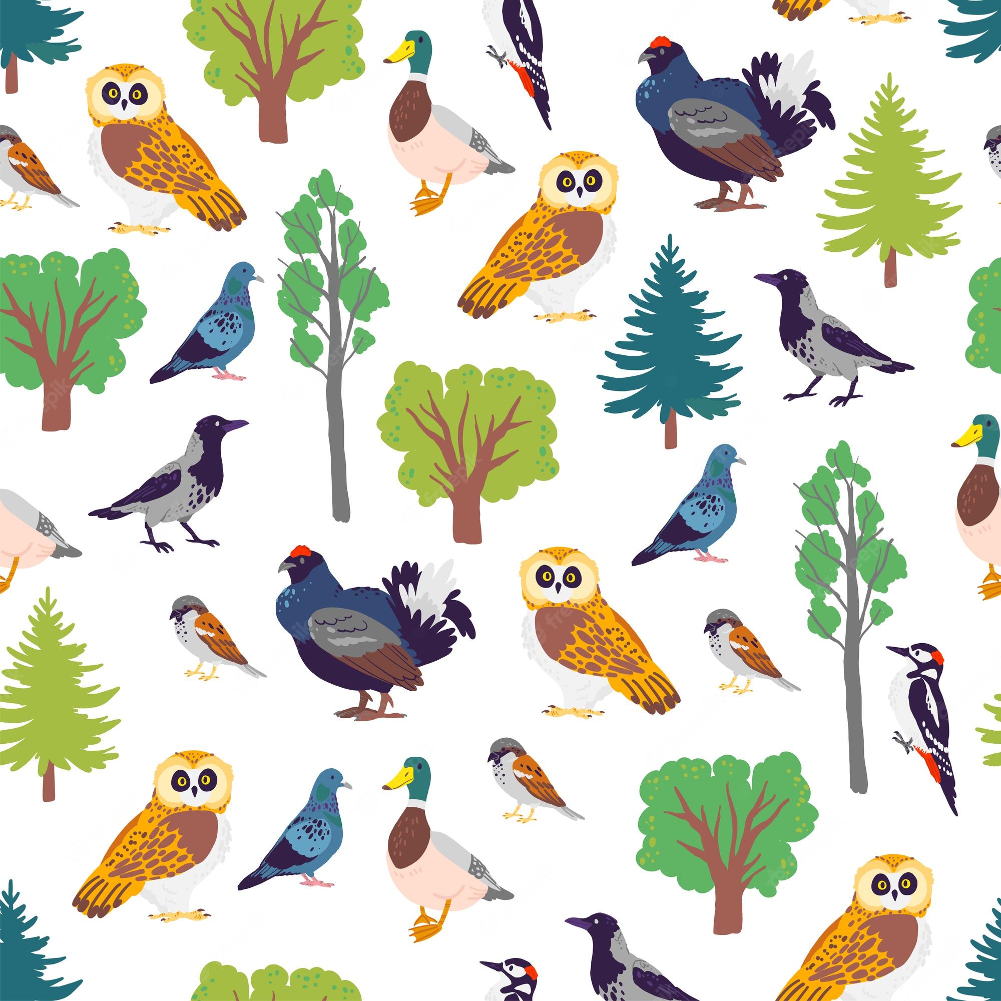 Bird Pattern Wallpapers