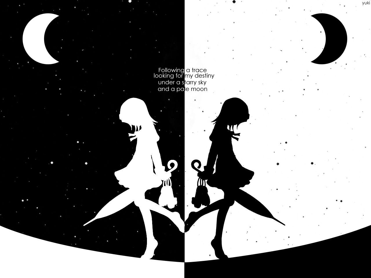 Black And White Anime Scenery Wallpapers