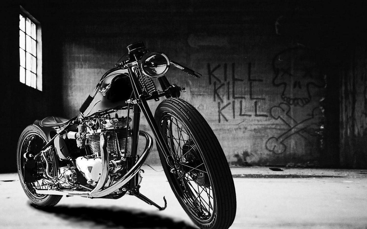 Black And White Bike Photos Wallpapers