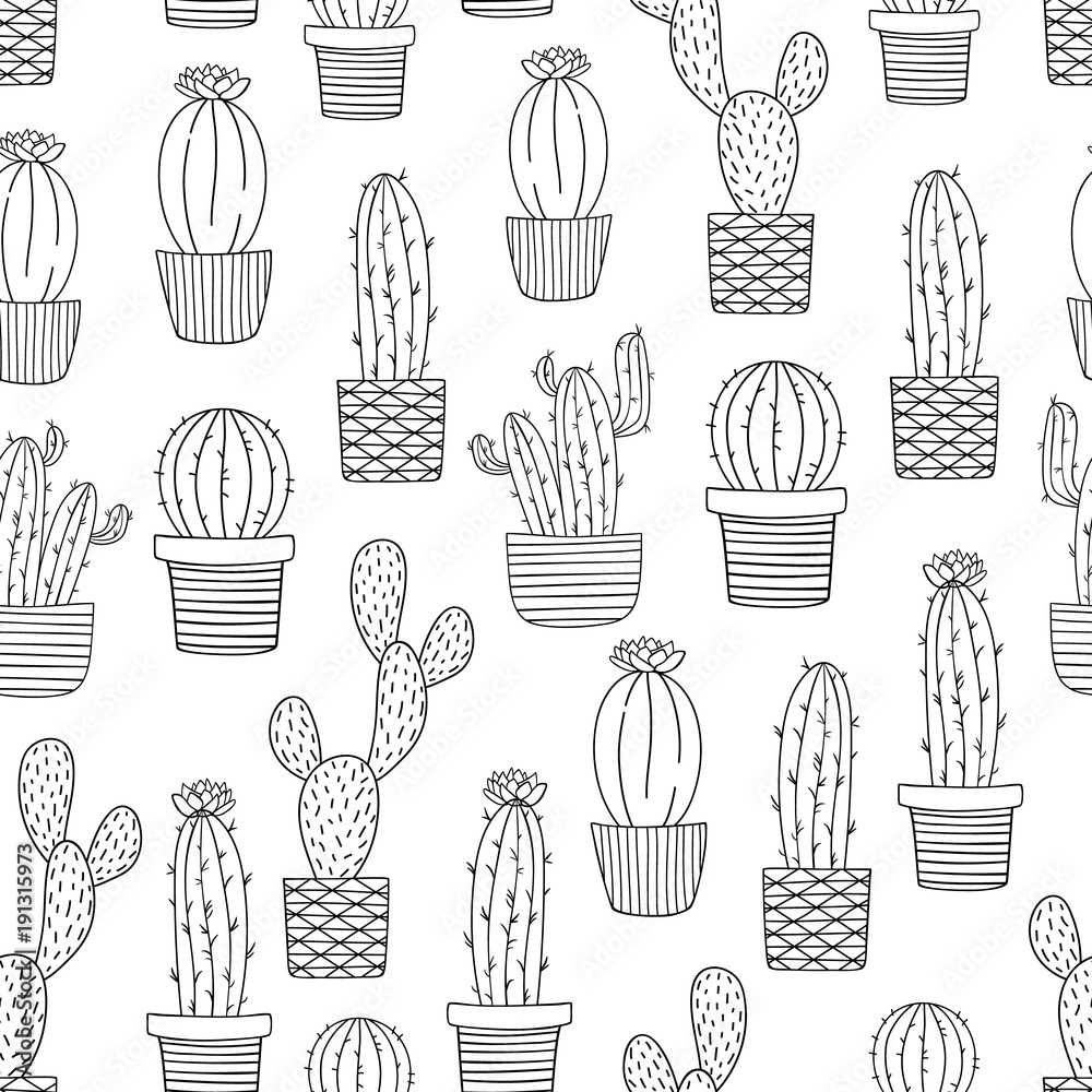 Black And White Cactus Wallpapers