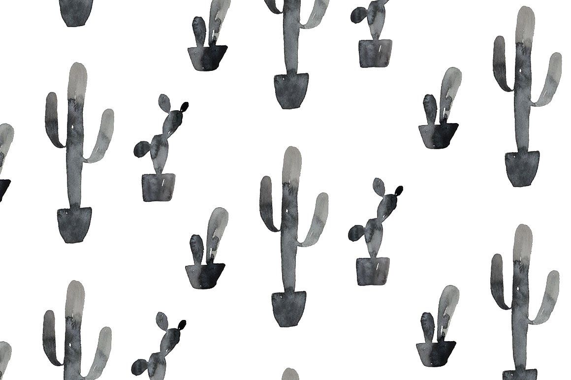 Black And White Cactus Wallpapers