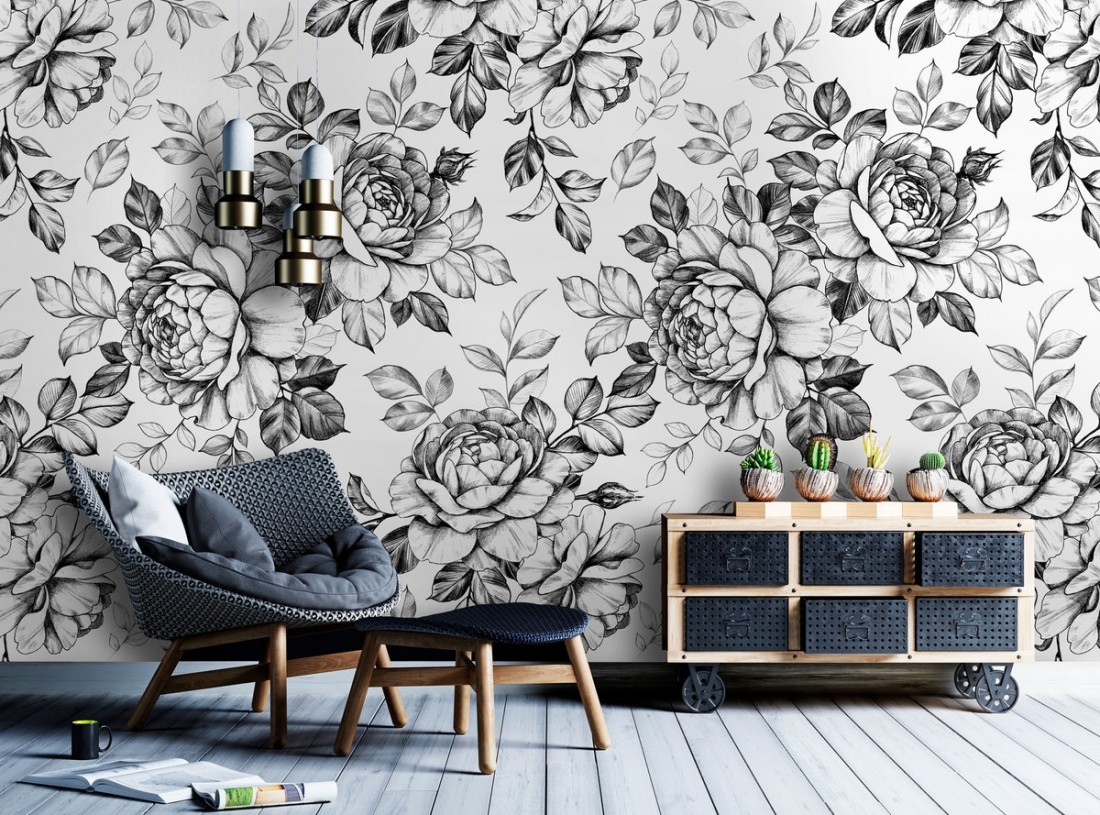 Black And White Floral Wallpapers