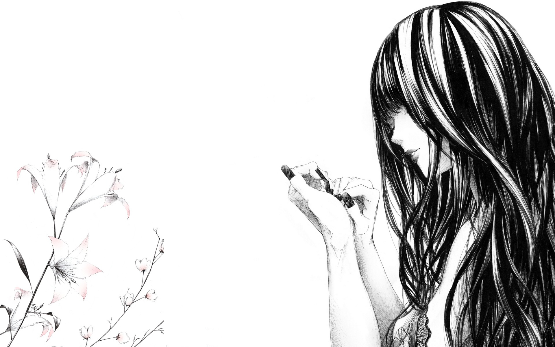 Black And White Girl Wallpapers