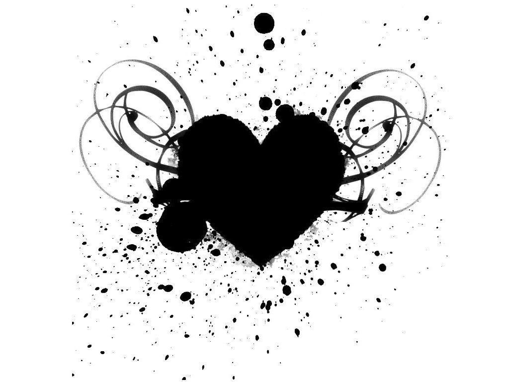 Black And White Heart Wallpapers