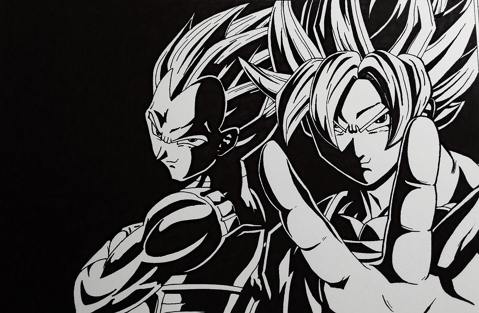 Black And White Inspirational Vegeta Wallpapers