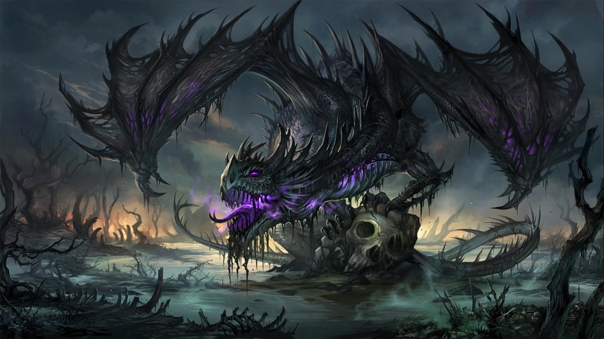 Black Lightning Dragon Wallpapers