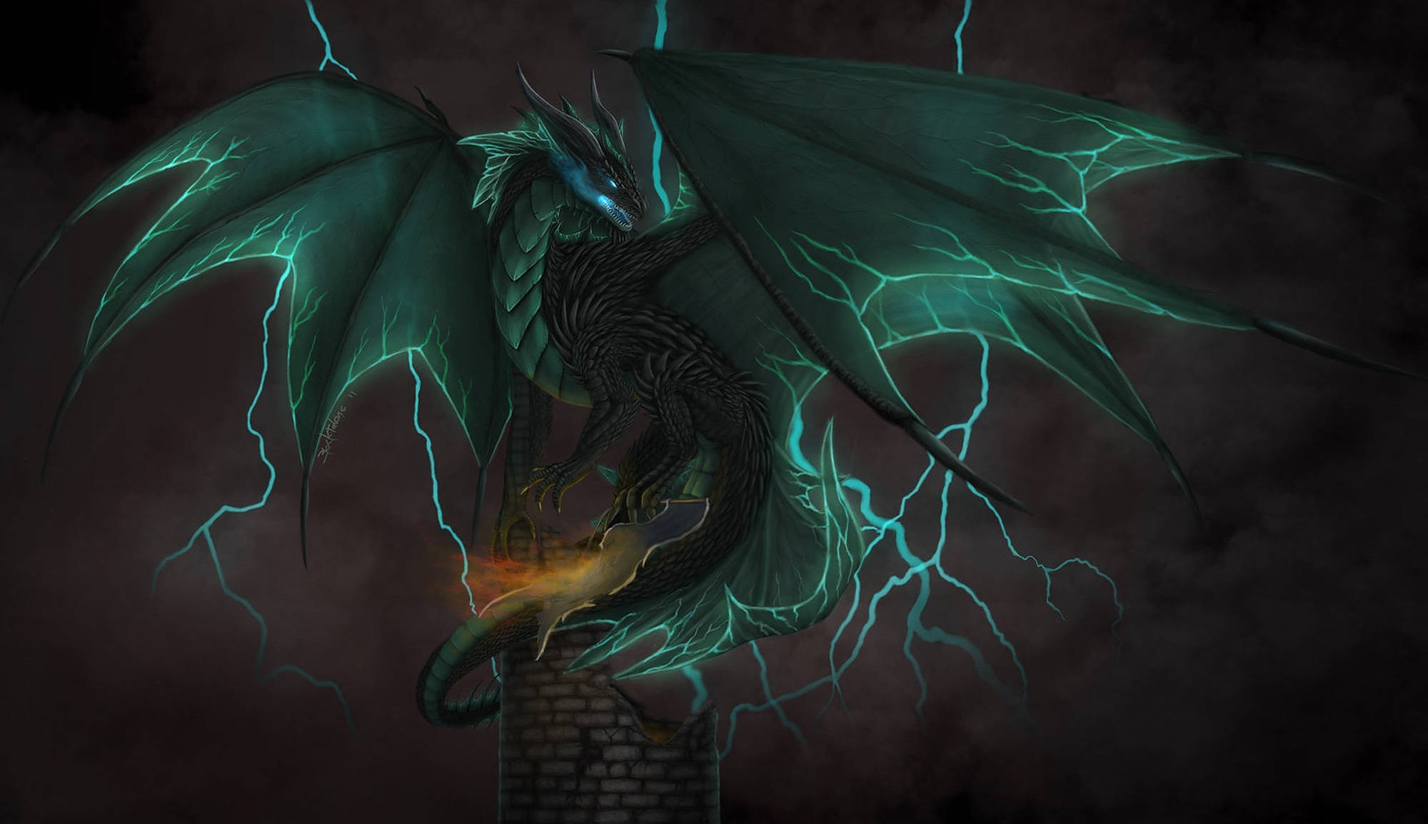 Black Lightning Dragon Wallpapers