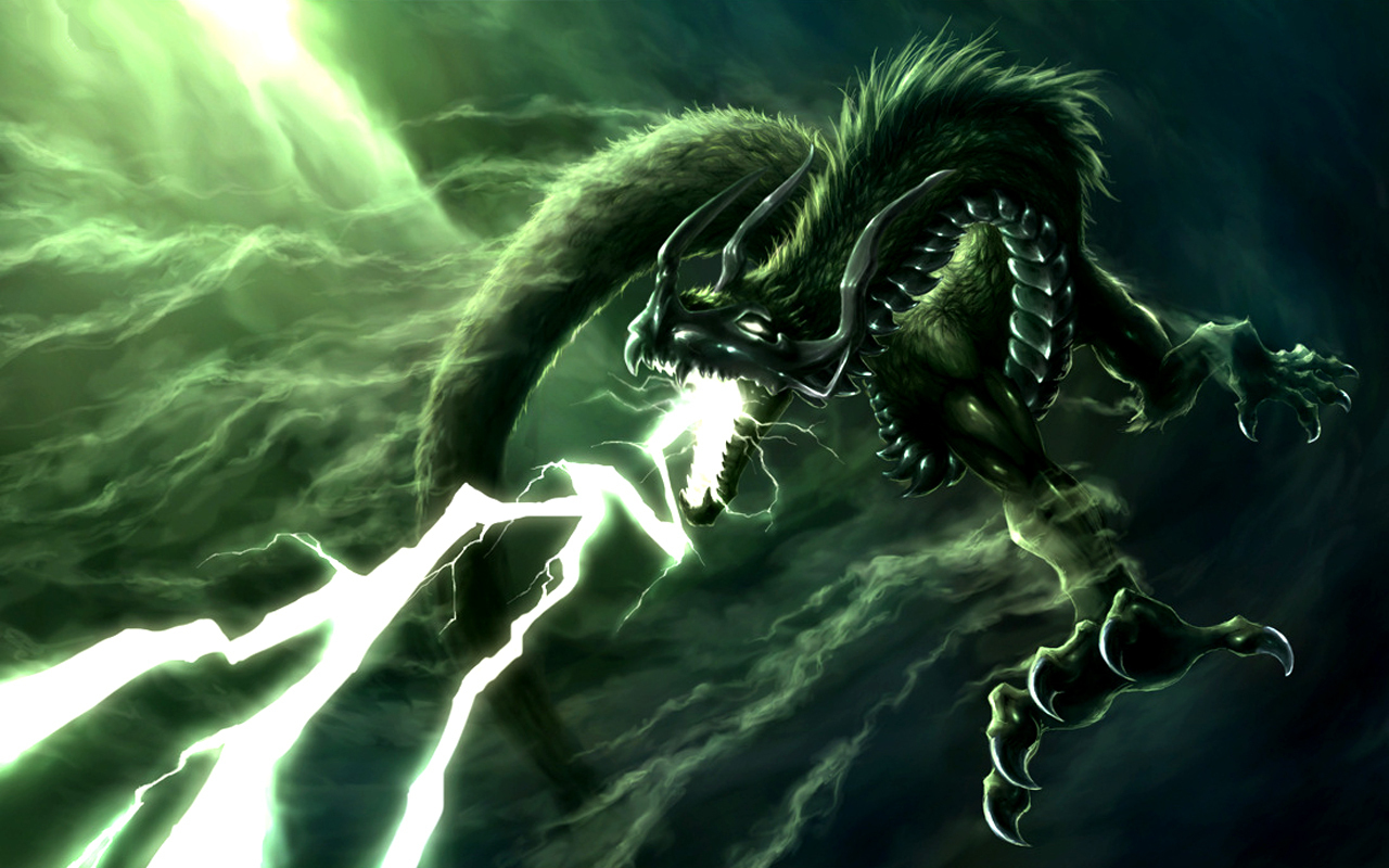 Black Lightning Dragon Wallpapers