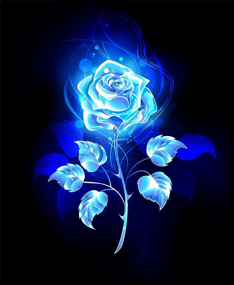 Black Neon Rose Wallpapers