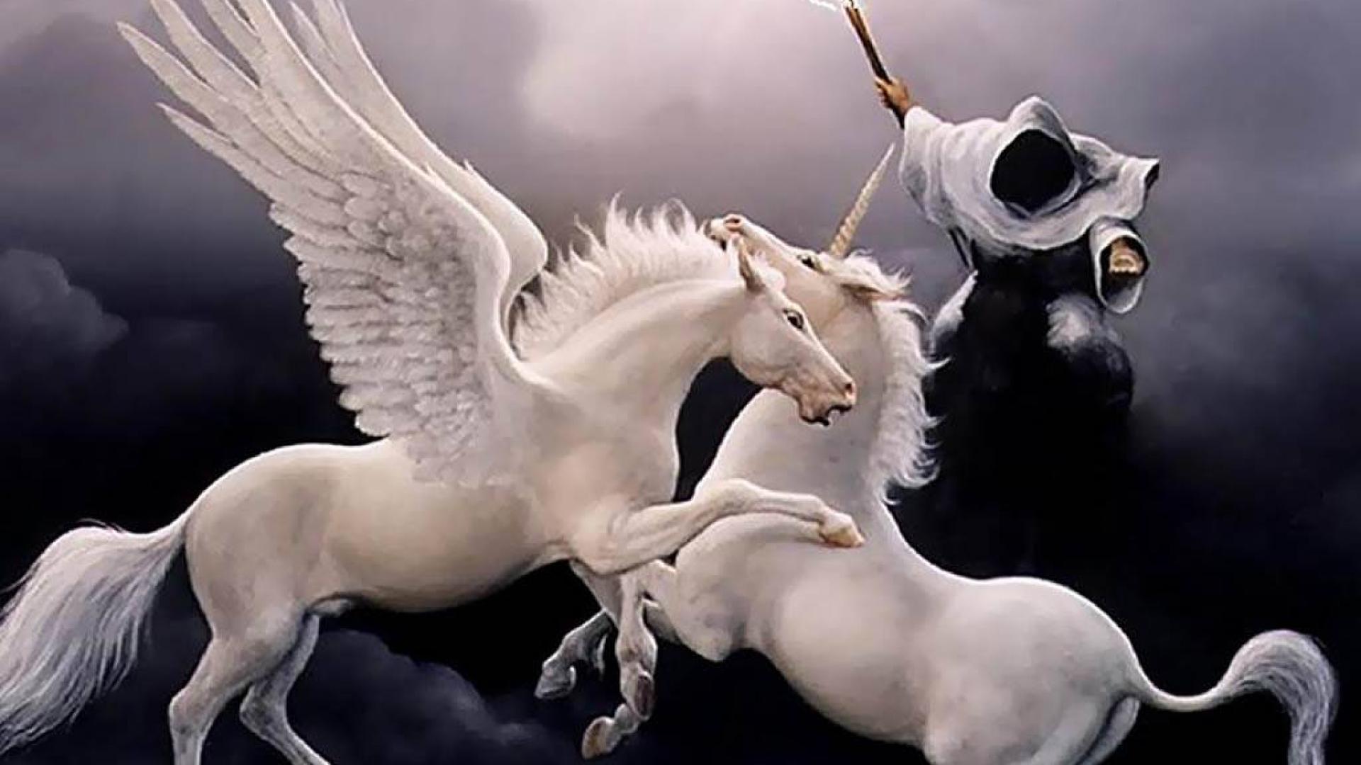 Black Unicorns With Wings Wallpapers