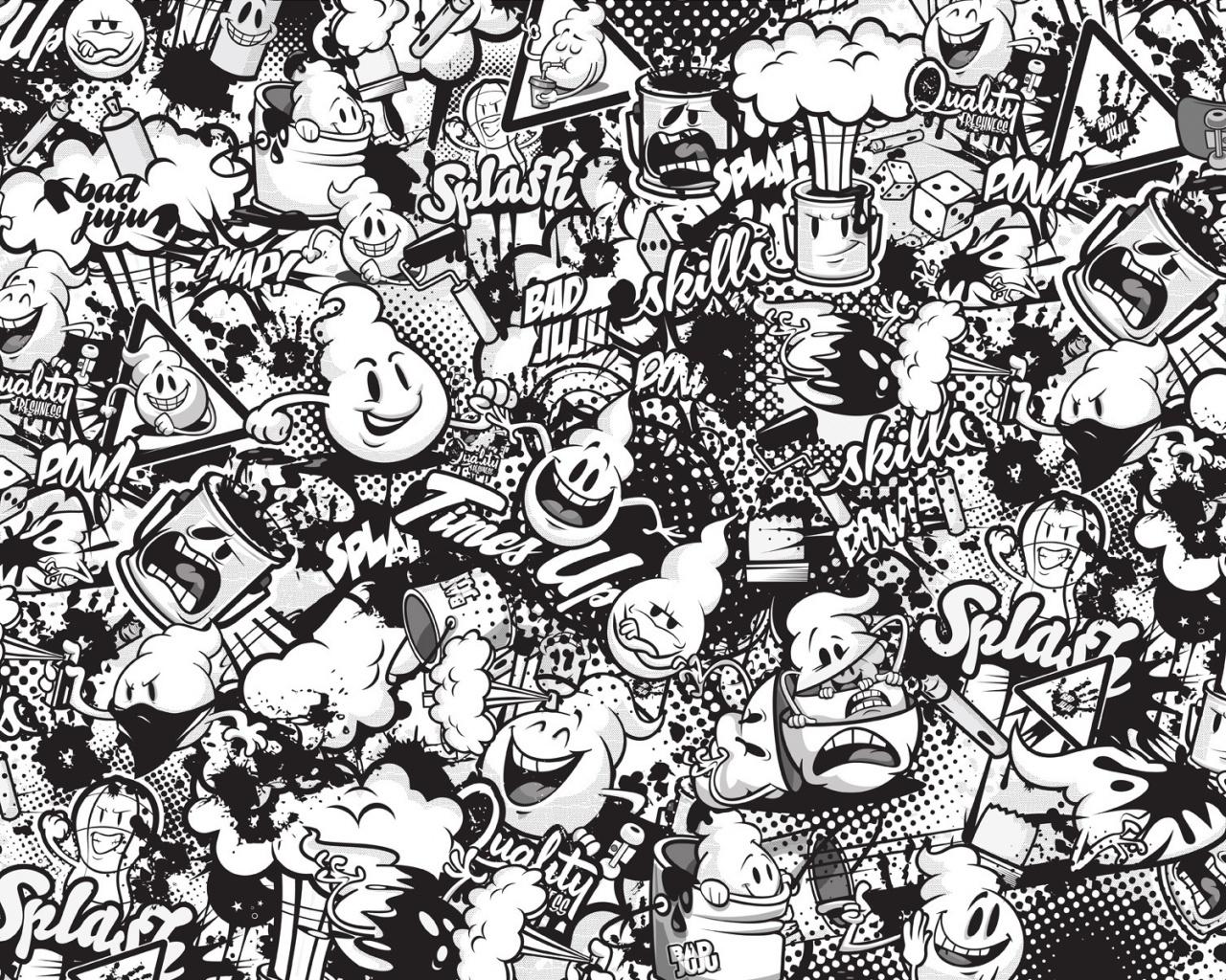 Black White Graffiti Wallpapers