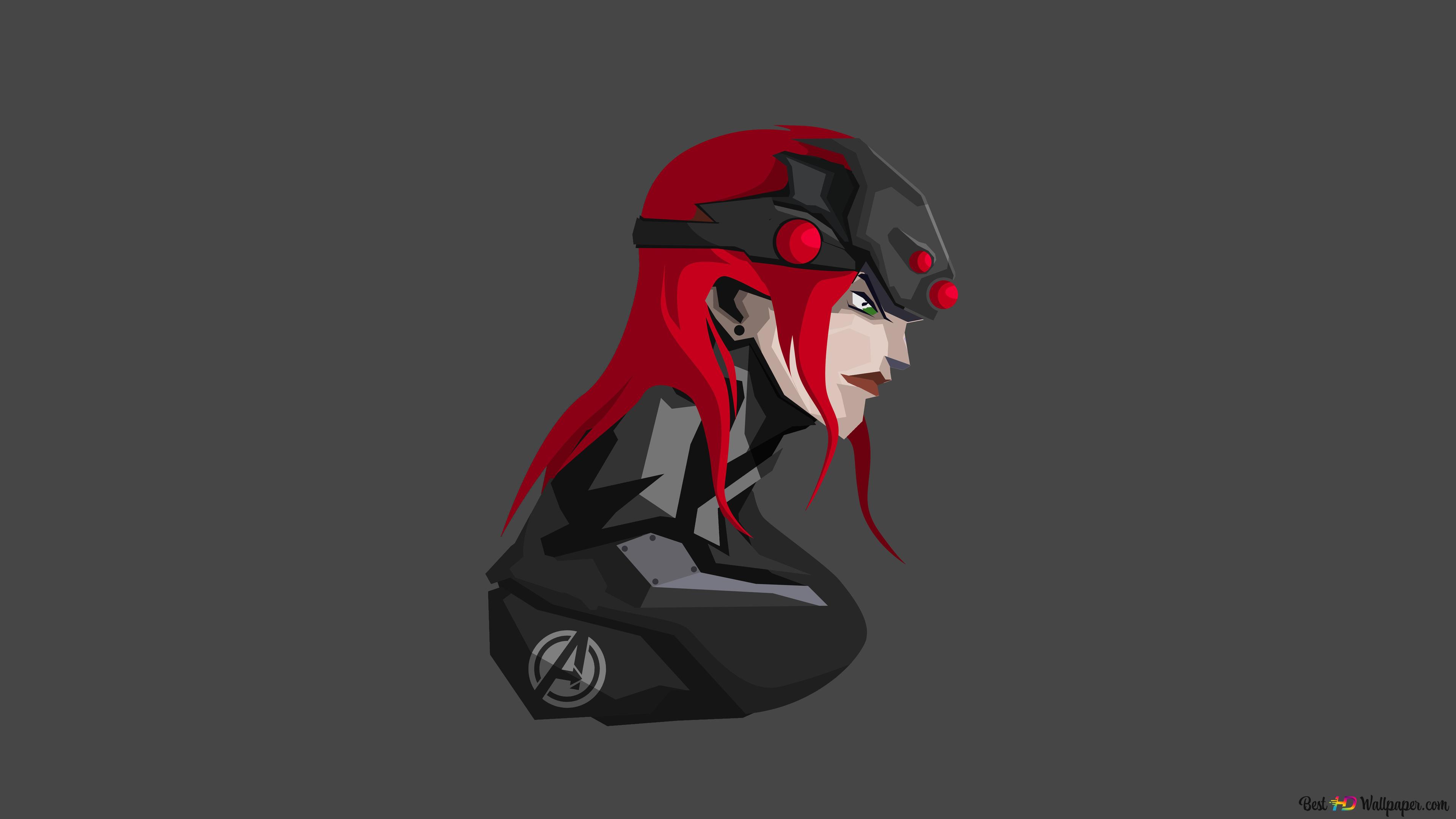 Black Widow Minimalist Wallpapers