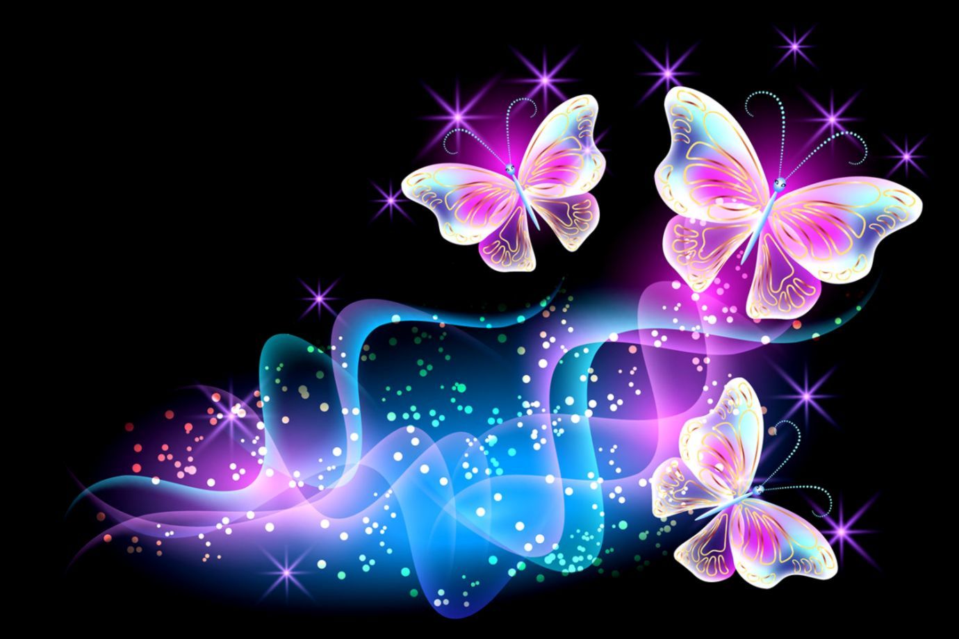 Blue And Pink Butterfly Wallpapers