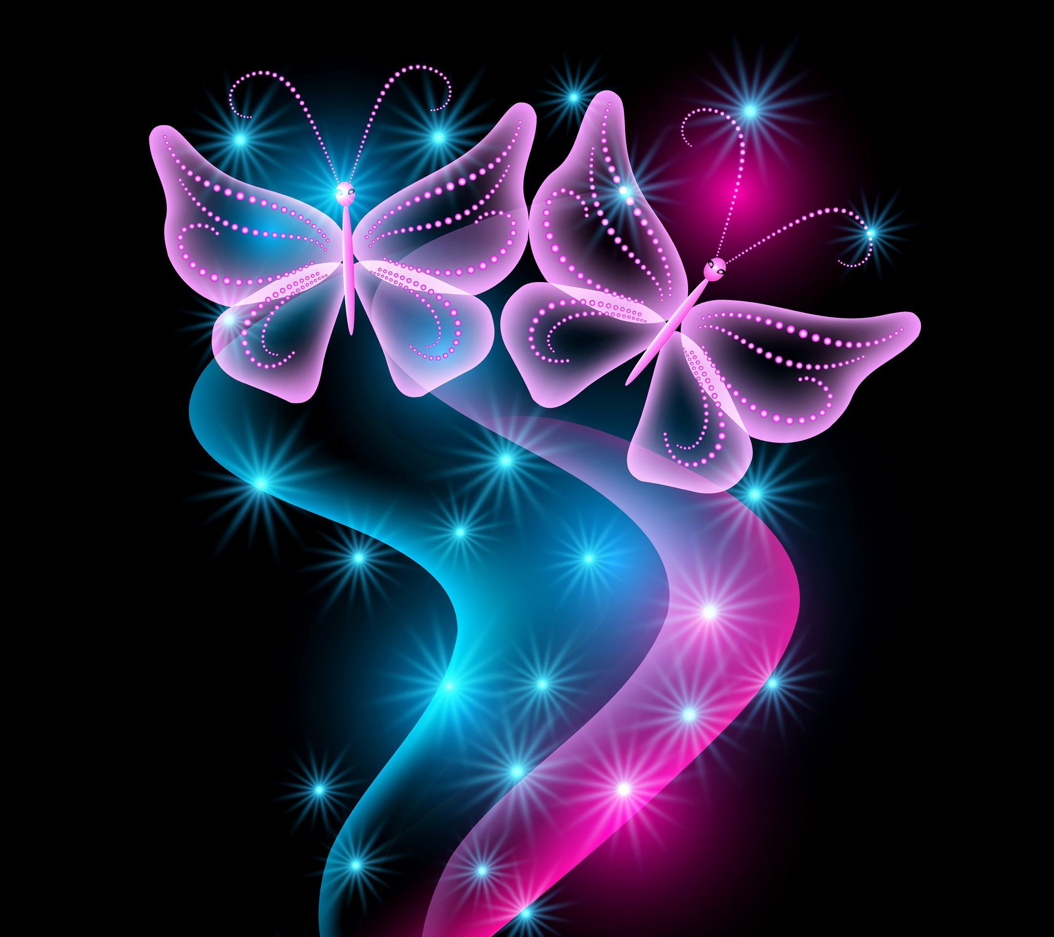 Blue And Pink Butterfly Wallpapers