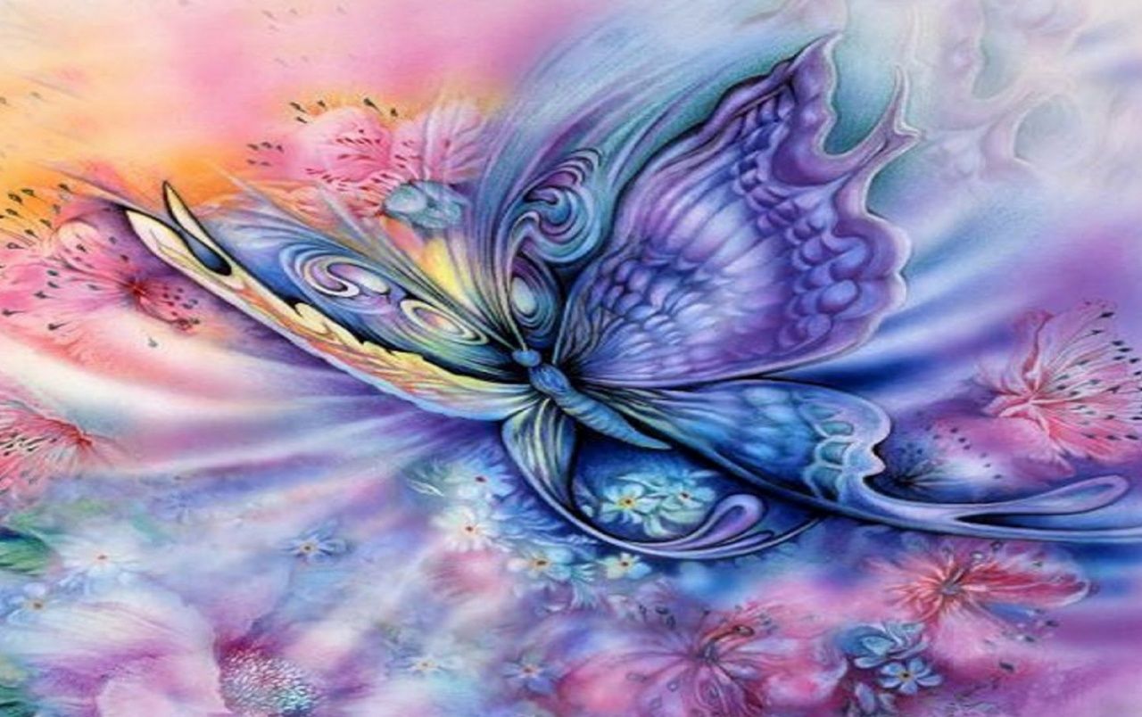 Blue And Pink Butterfly Wallpapers