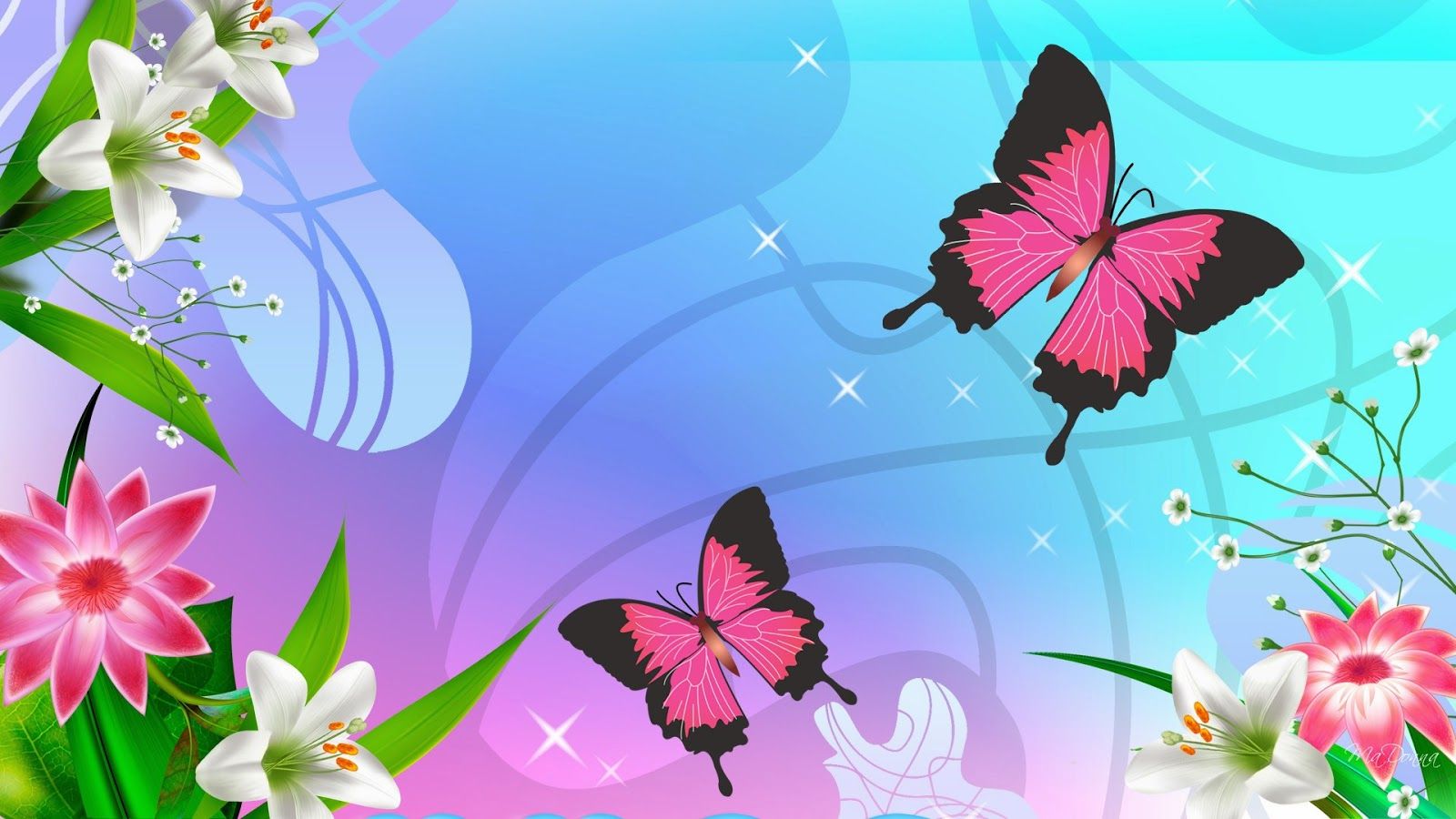 Blue And Pink Butterfly Wallpapers