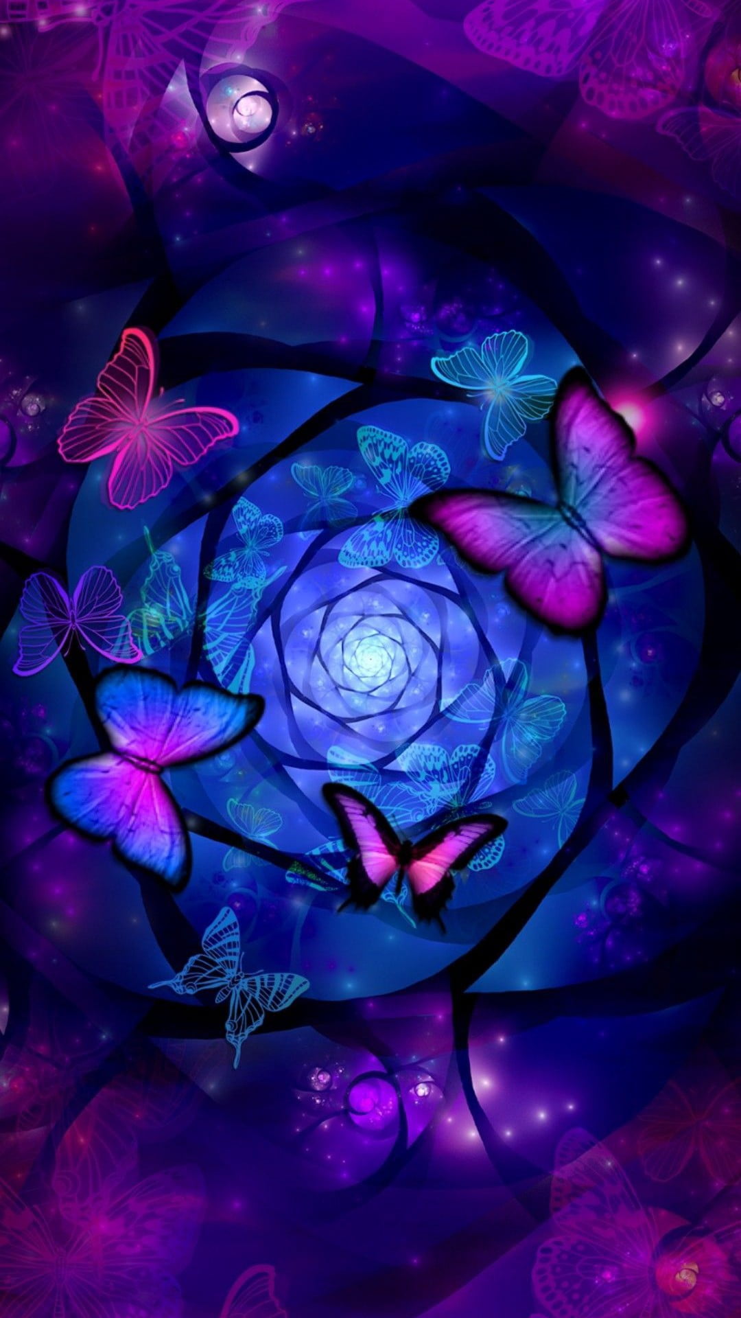 Blue And Pink Butterfly Wallpapers