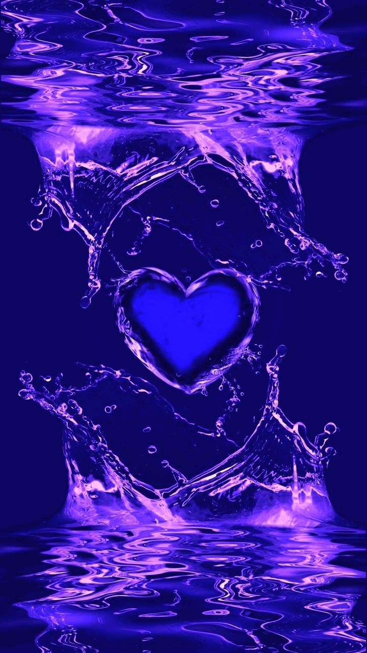 Blue And Purple Hearts Wallpapers