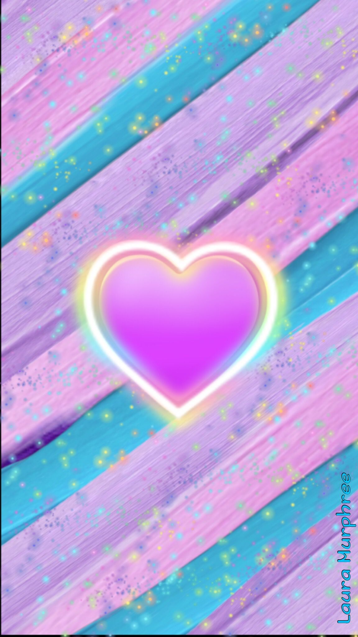 Blue And Purple Hearts Wallpapers