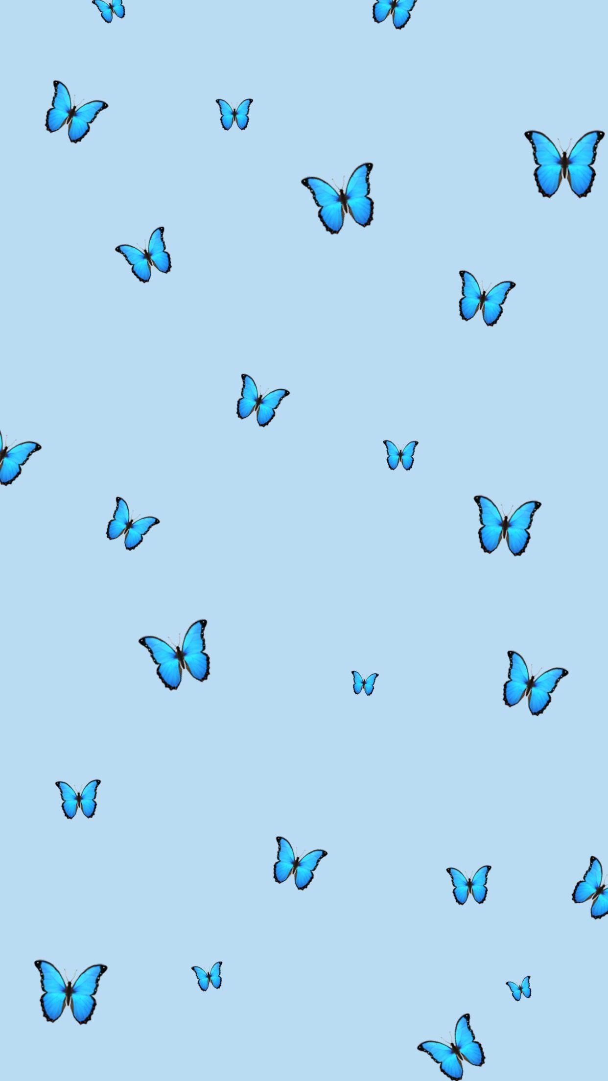 Blue Butterflies Aesthetic Wallpapers