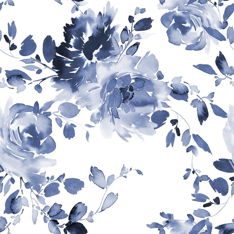 Blue Floral Wallpapers