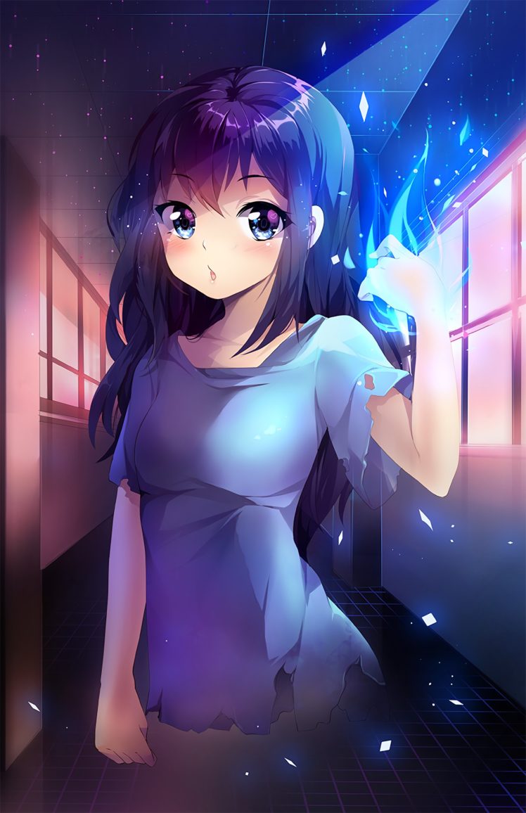 Blue Hair Anime Girl Wallpapers