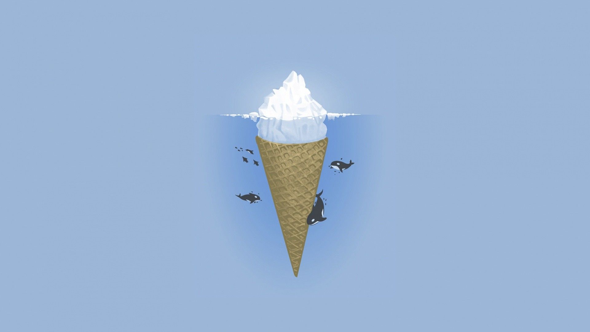 Blue Ice Cream Aesthetic Wallpapers