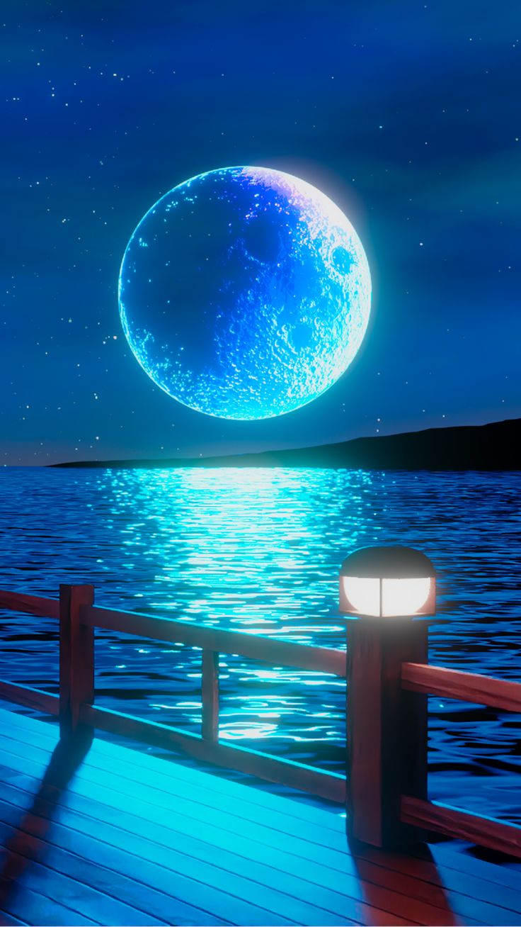 Blue Moon Landscapes Wallpapers