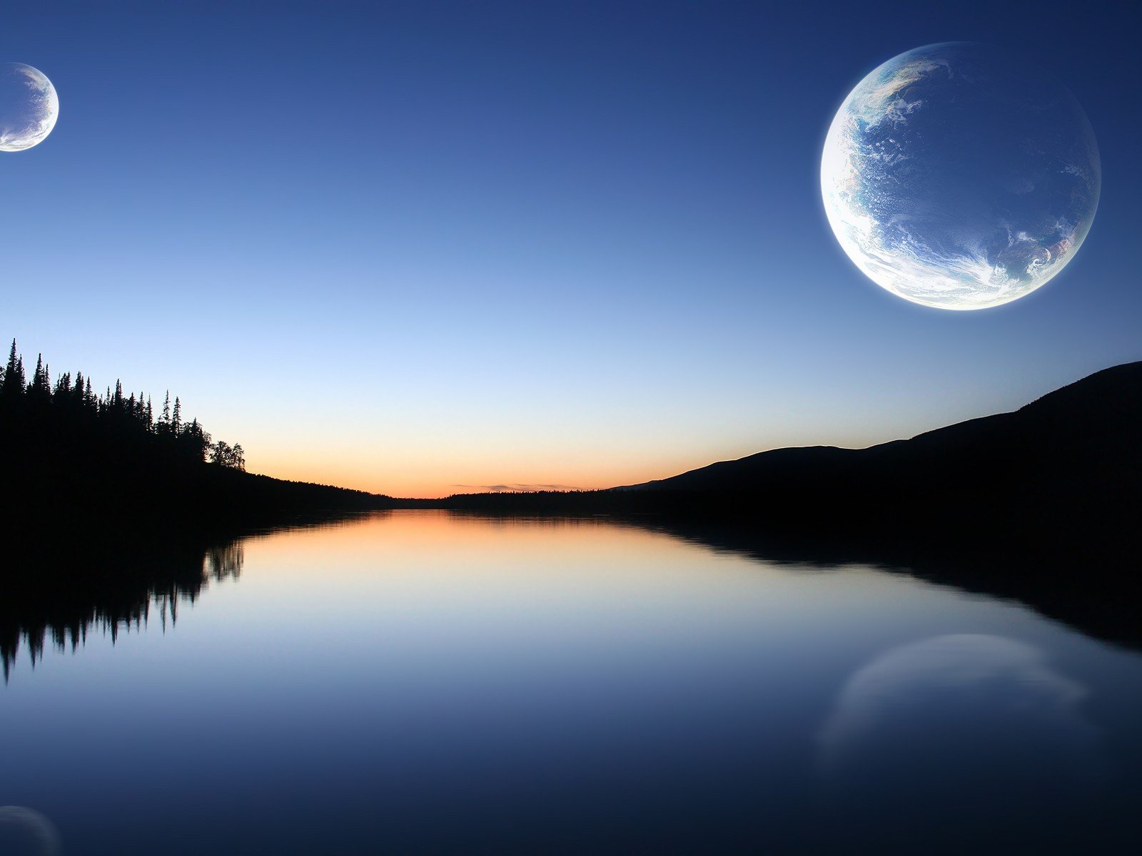 Blue Moon Landscapes Wallpapers