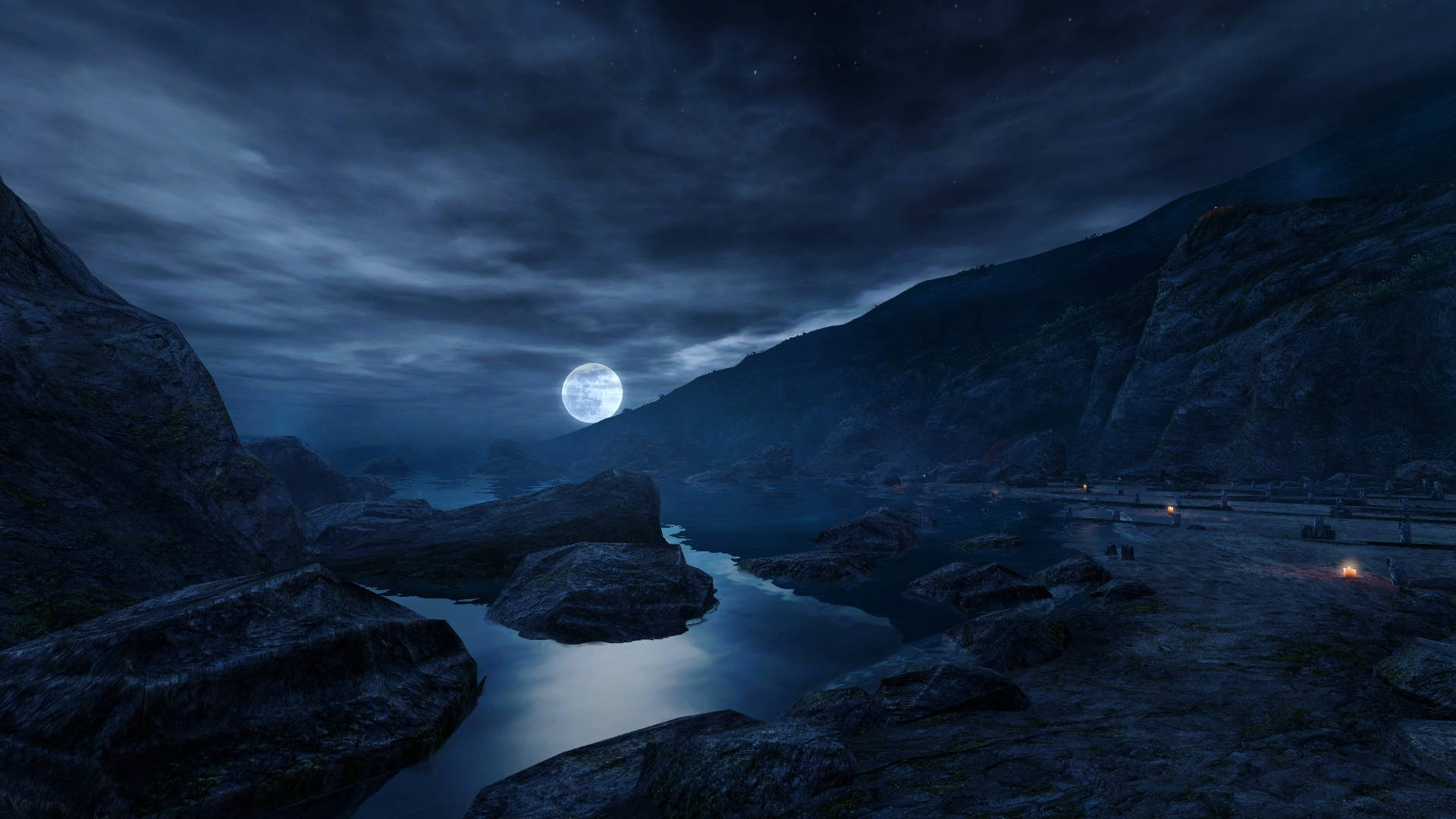 Blue Moon Landscapes Wallpapers