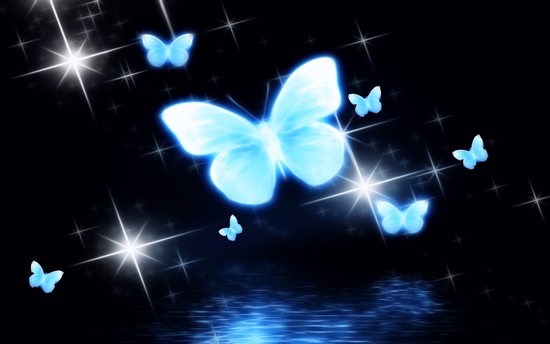 Blue Neon Butterfly Wallpapers