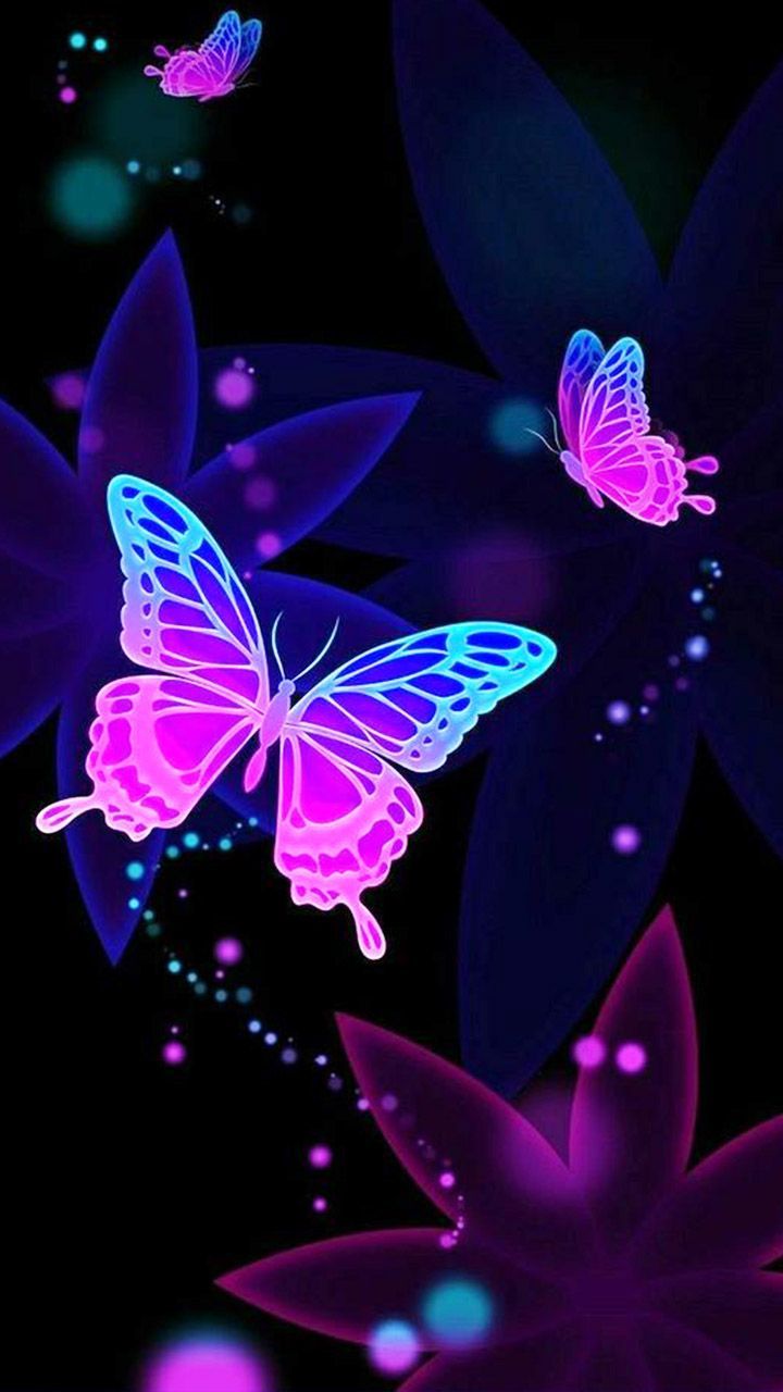 Blue Neon Butterfly Wallpapers